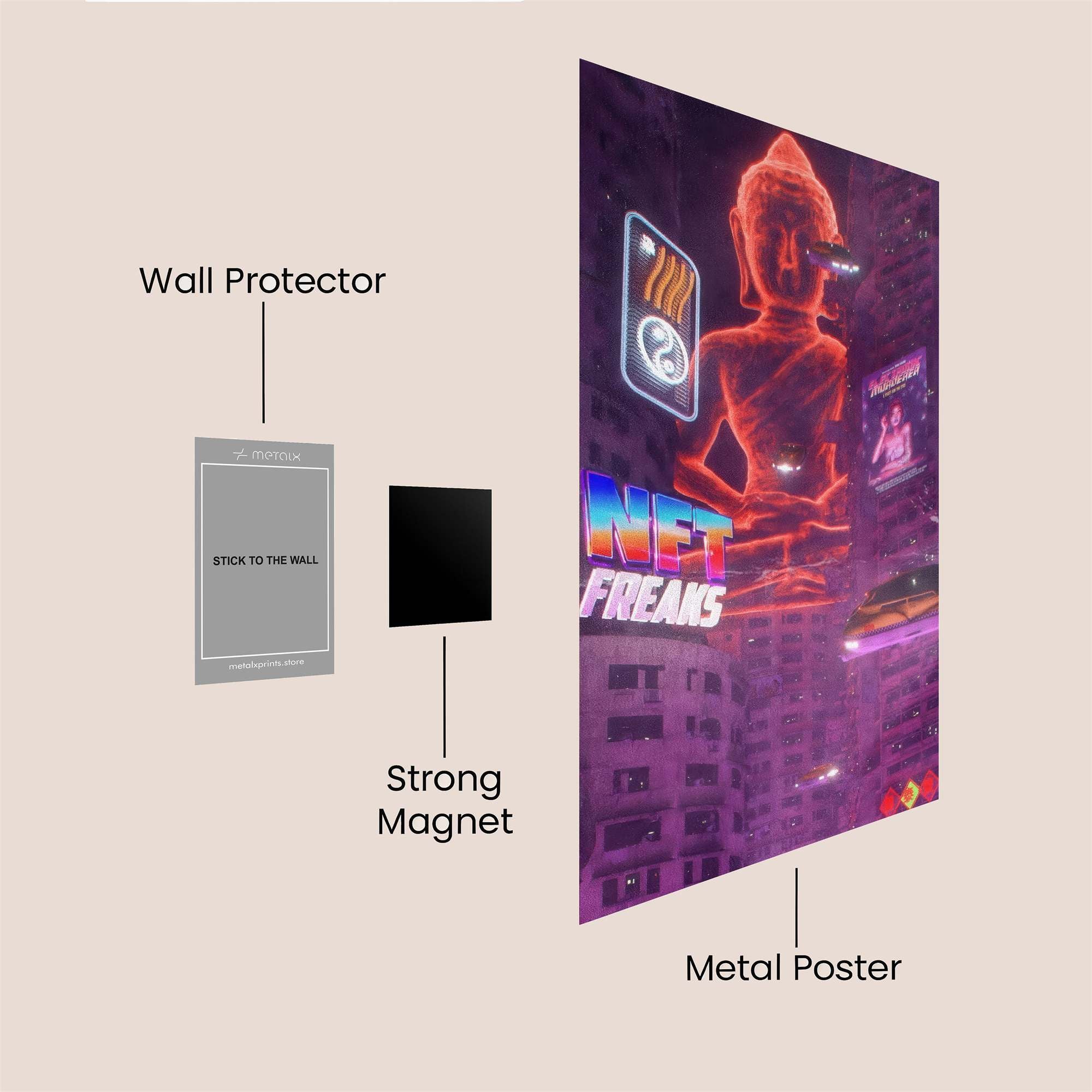 Neon Serenity Safe Wall Magnetic / M