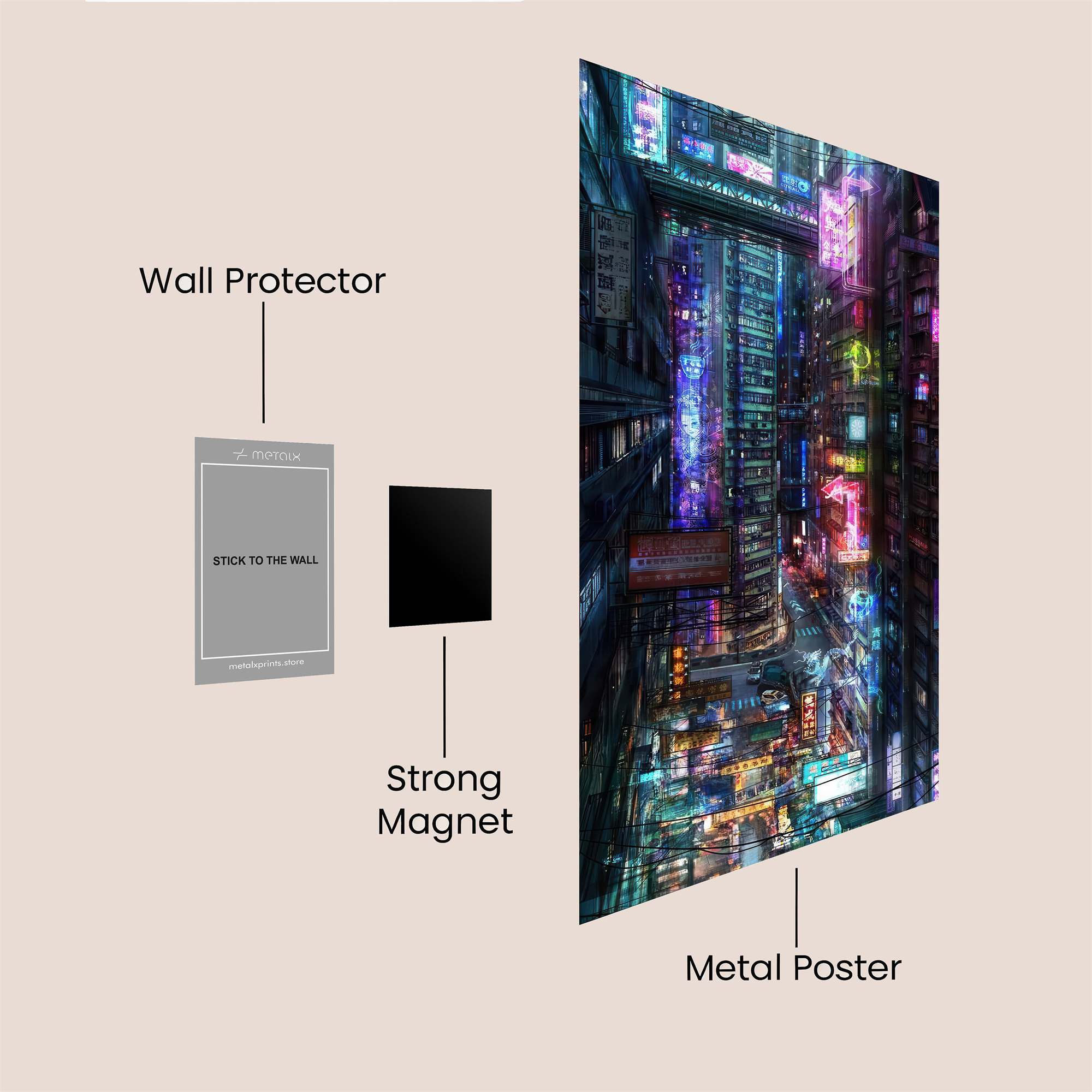 Neon Reverie Safe Wall Magnetic / M