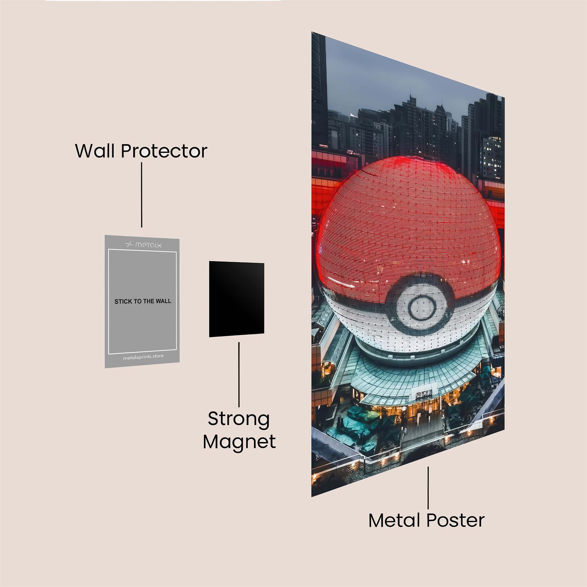 PokéSphere Illumination Safe Wall Magnetic / M