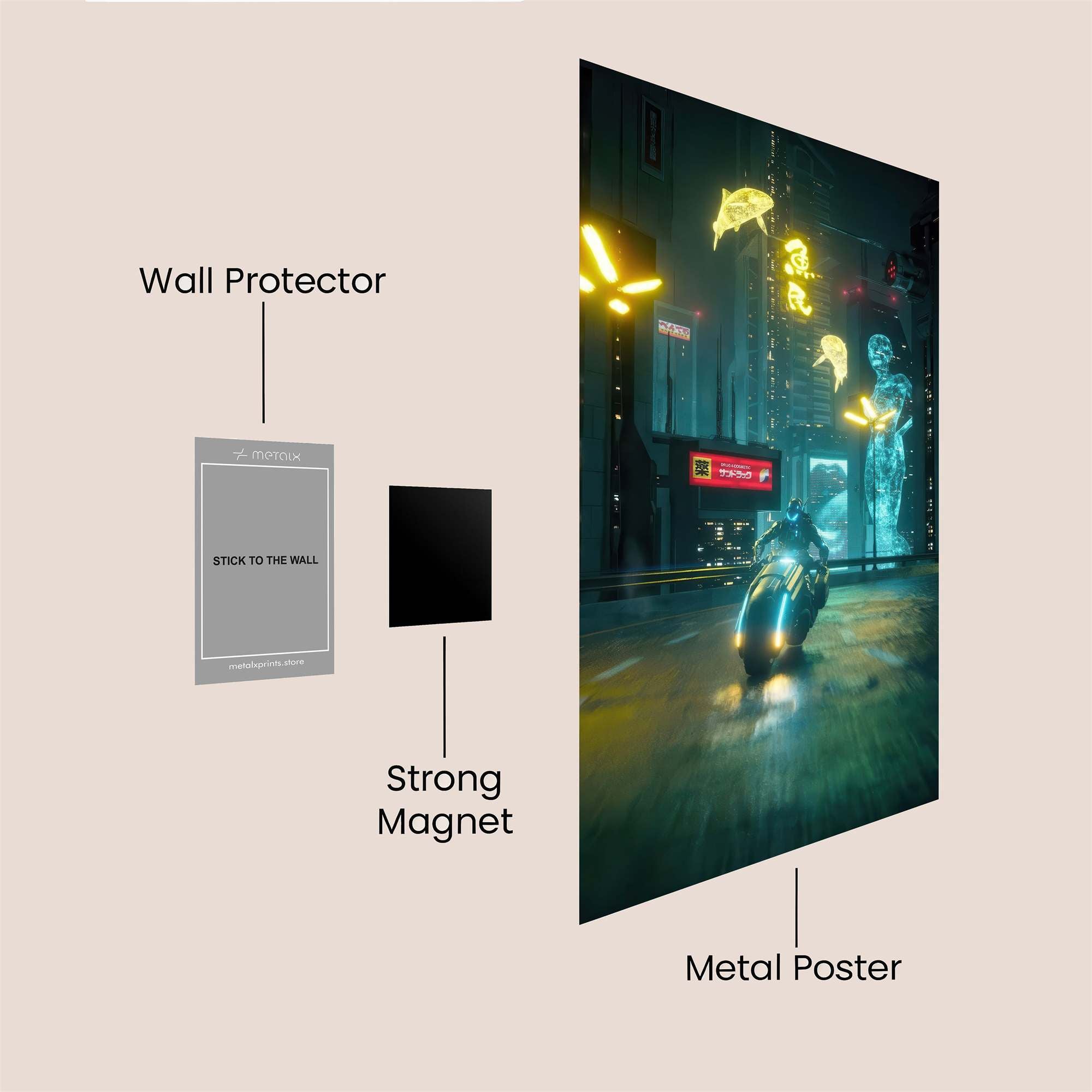 Cyberpunk Drift Safe Wall Magnetic / M