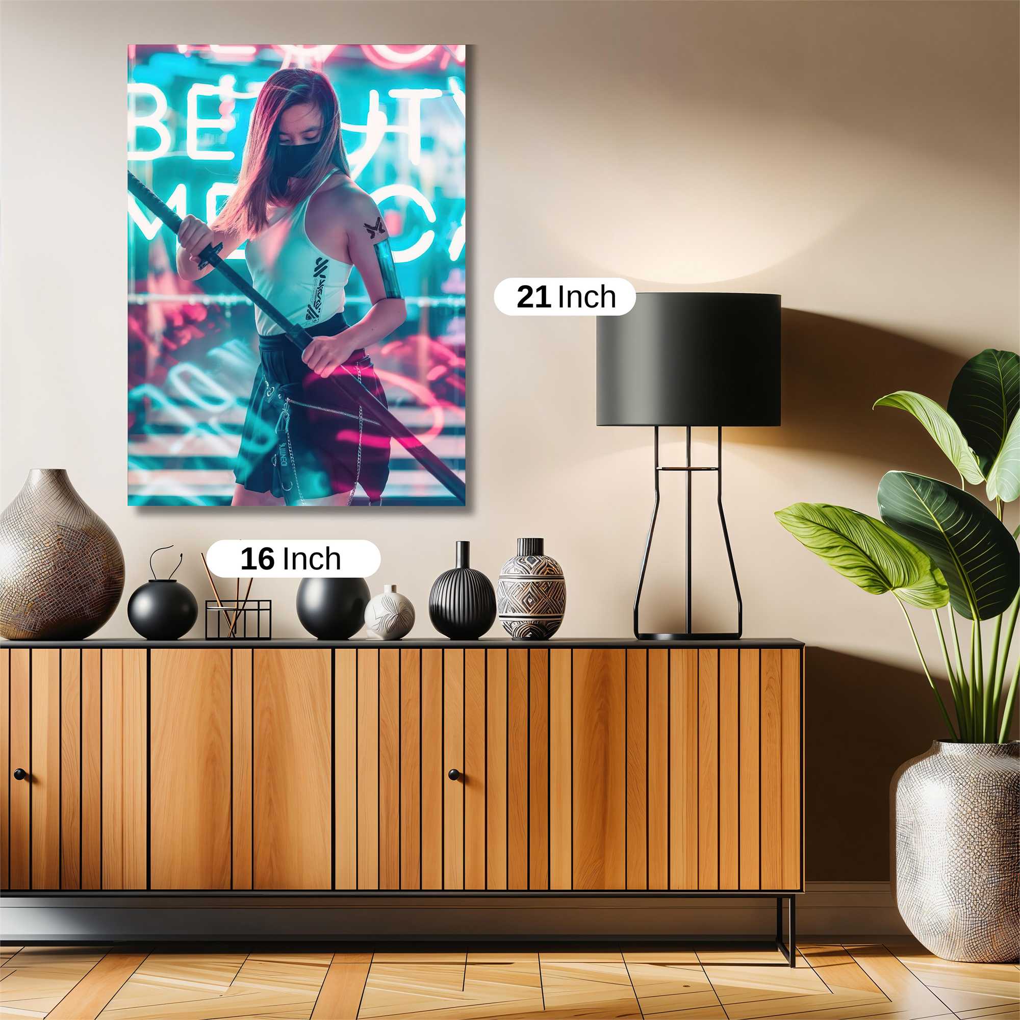 Neon Warrior Safe Wall Magnetic / M