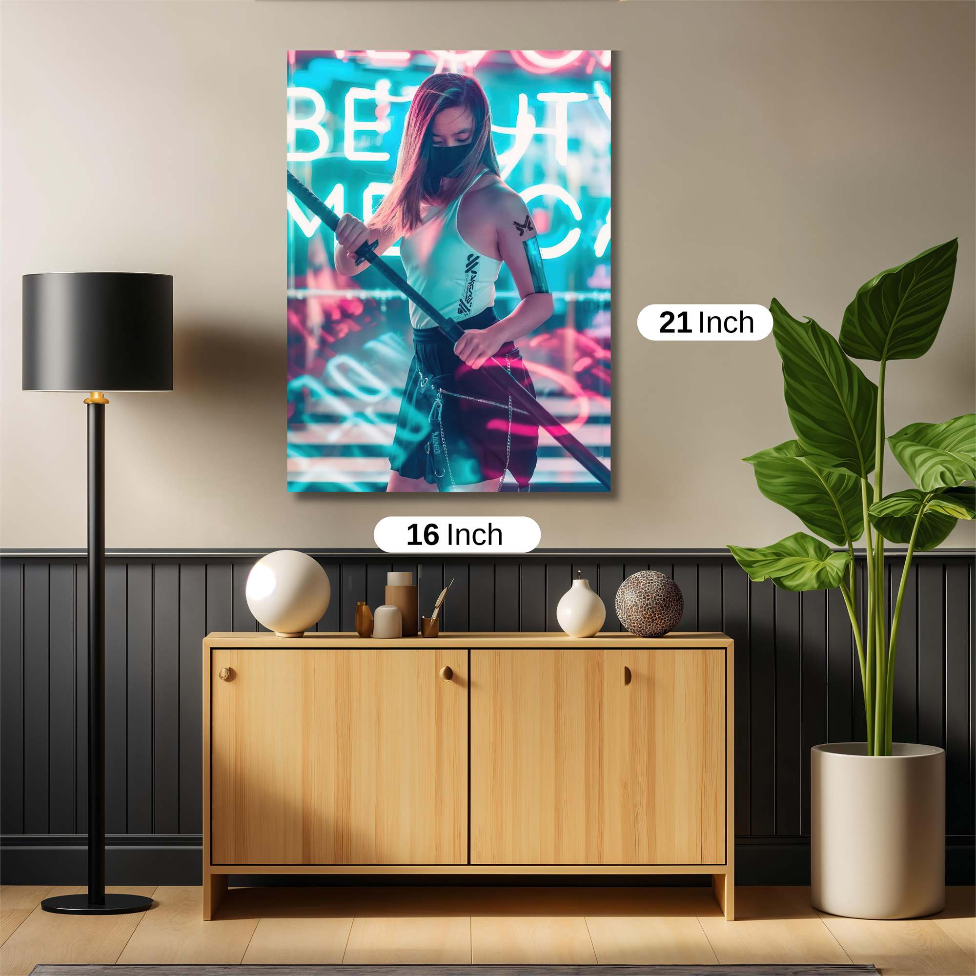 Neon Warrior Safe Wall Magnetic / M