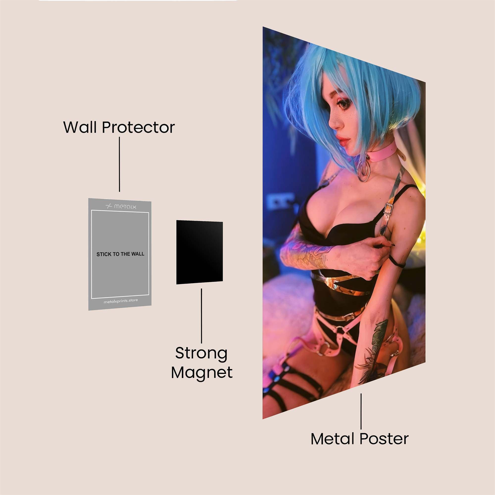 Neon Rebel Safe Wall Magnetic / M