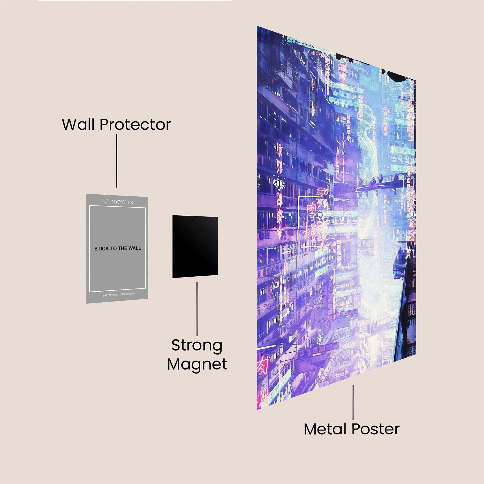 Neon Reverie Safe Wall Magnetic / M