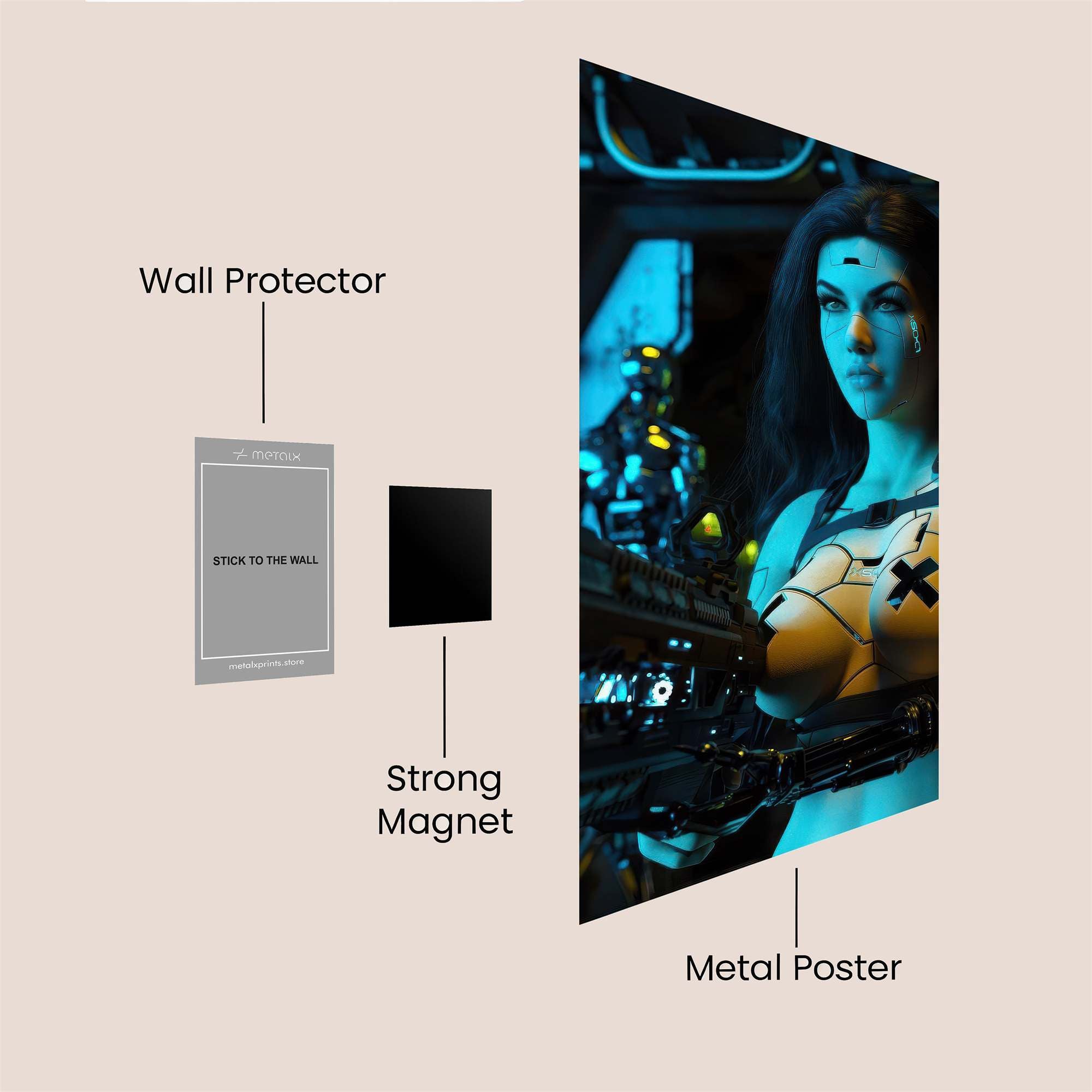 Cyborg Serenity Safe Wall Magnetic / M