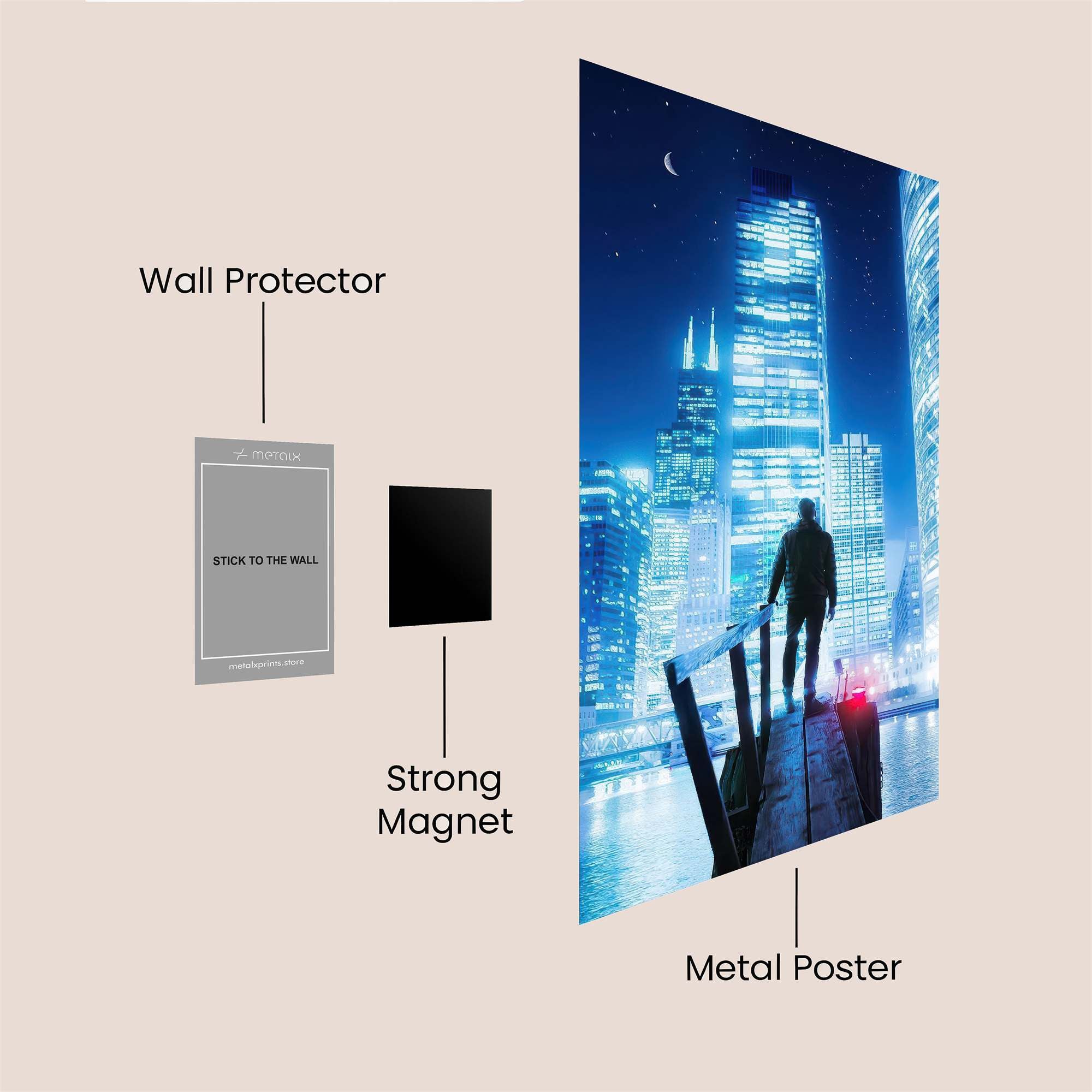 City Dreamscape Safe Wall Magnetic / M