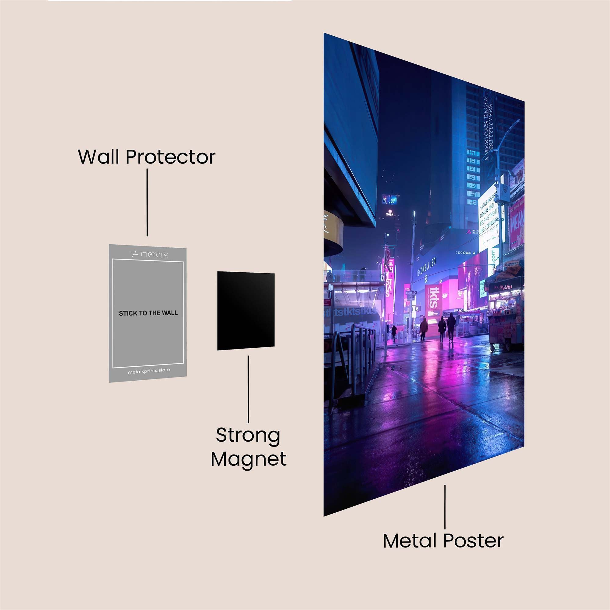 Neon Tranquility Safe Wall Magnetic / M