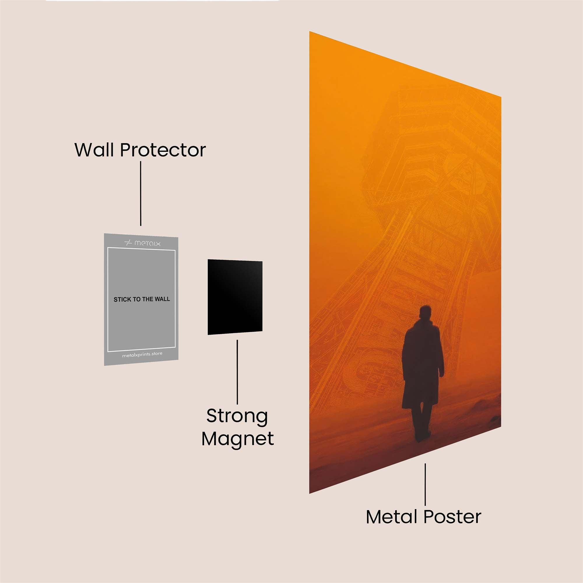 Sculptural Enigma Safe Wall Magnetic / M