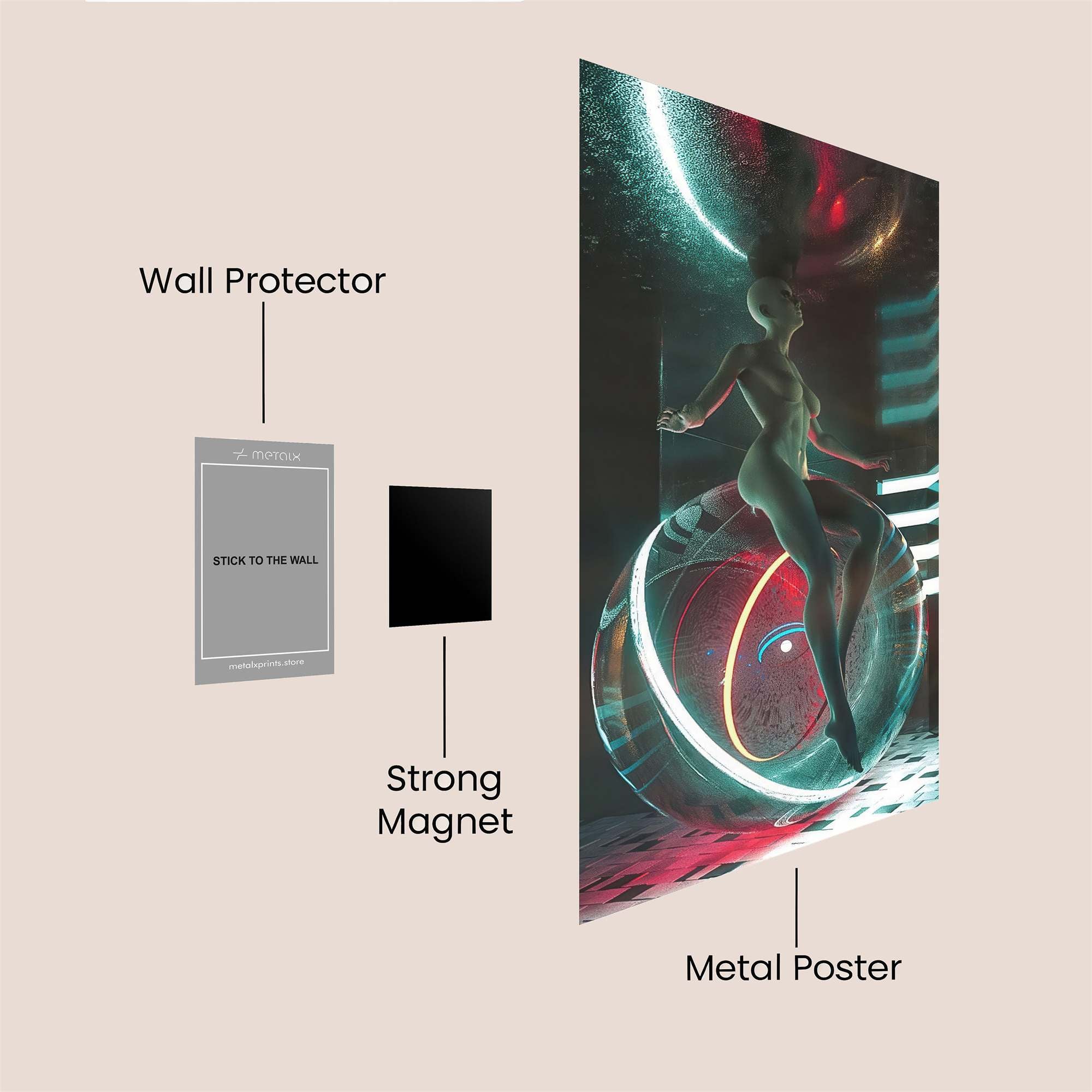 Ethereal Symmetry Safe Wall Magnetic / M
