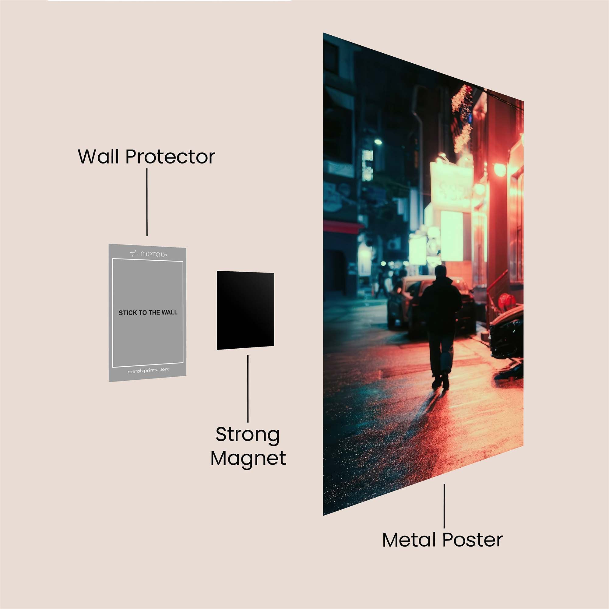 Neon Solitude Safe Wall Magnetic / M