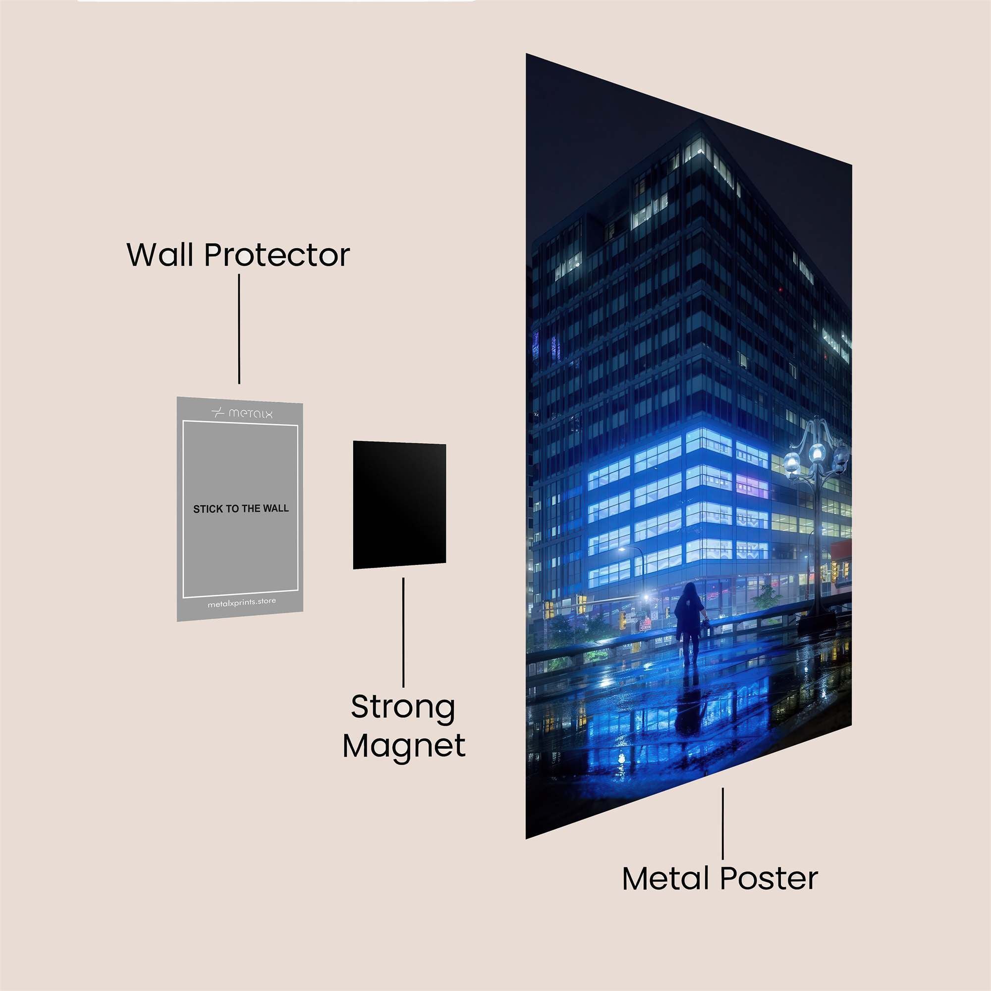 Neon Solitude Safe Wall Magnetic / M