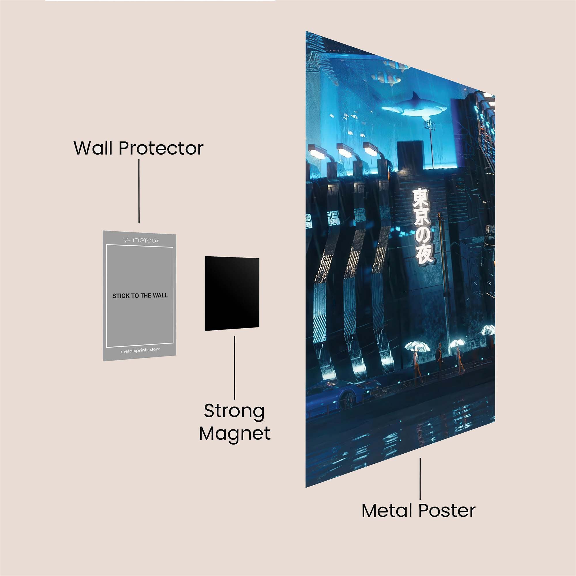 Neon Serenity Safe Wall Magnetic / M