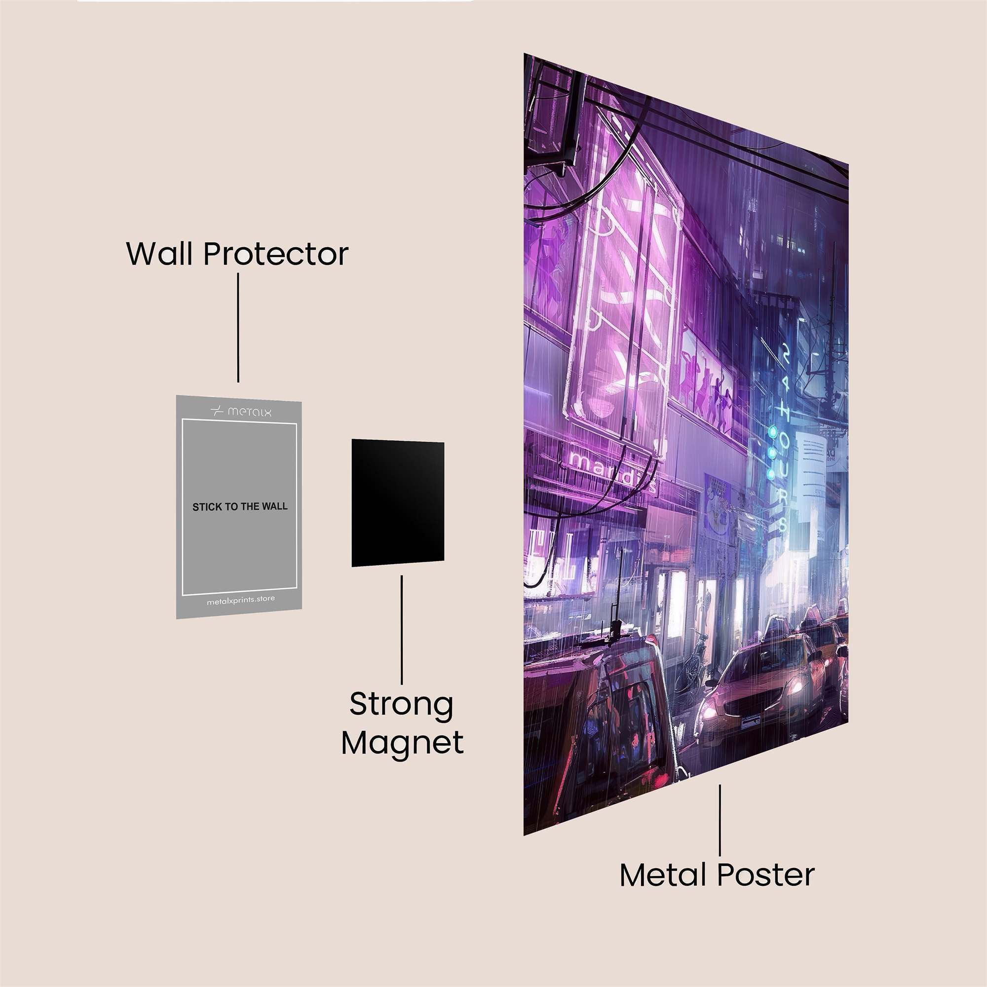 Neon Reverie Safe Wall Magnetic / M