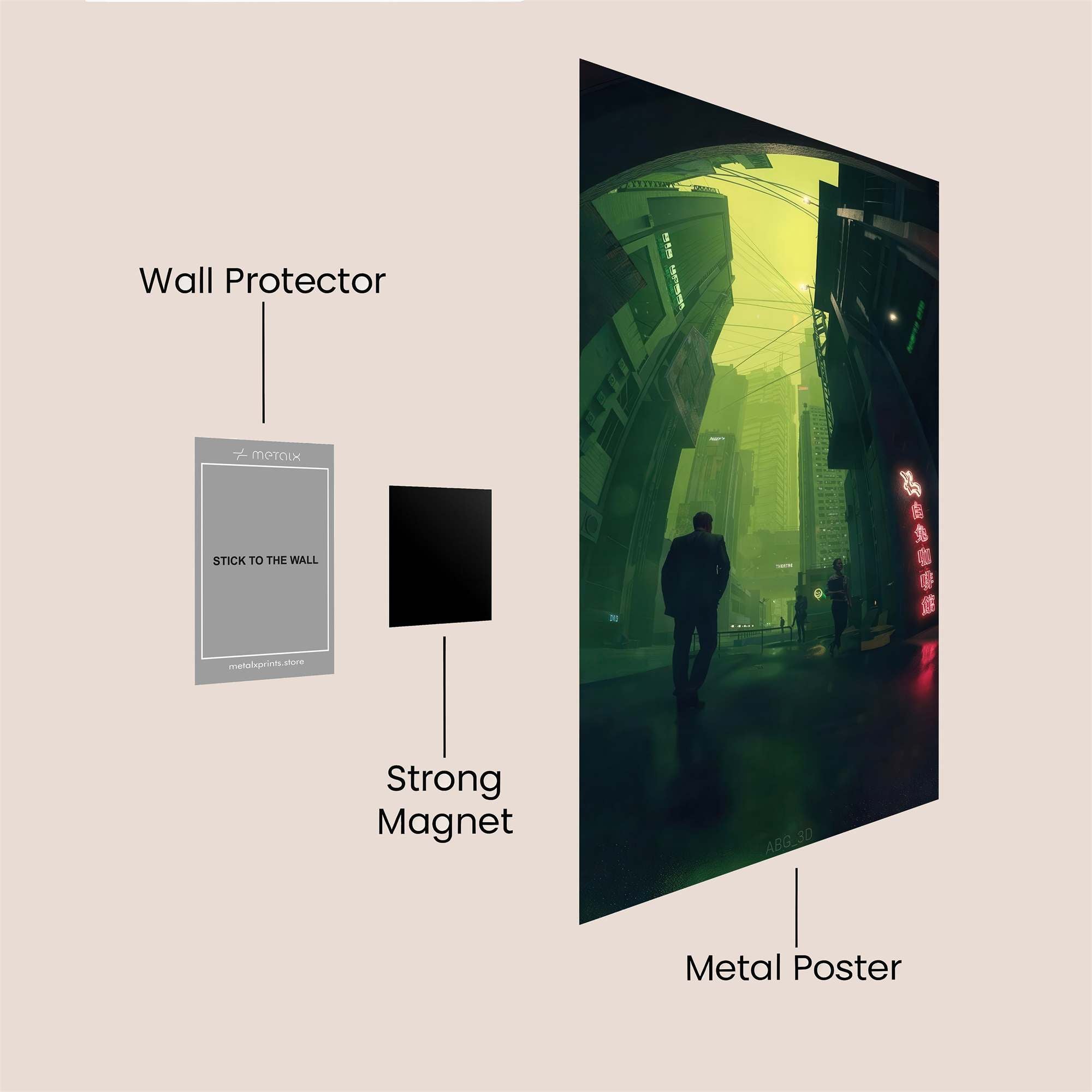 Neon Dystopia Safe Wall Magnetic / M