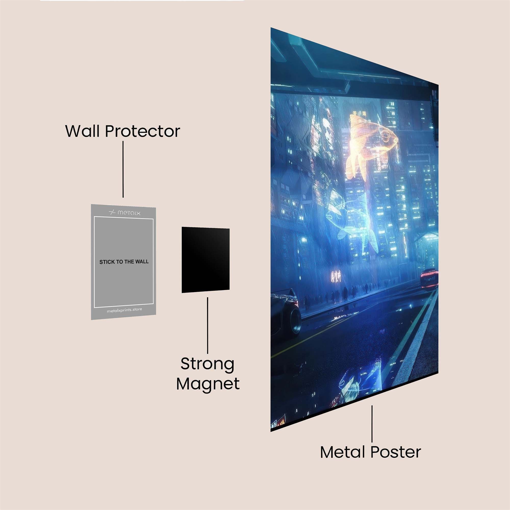 Neon Reverie Safe Wall Magnetic / M