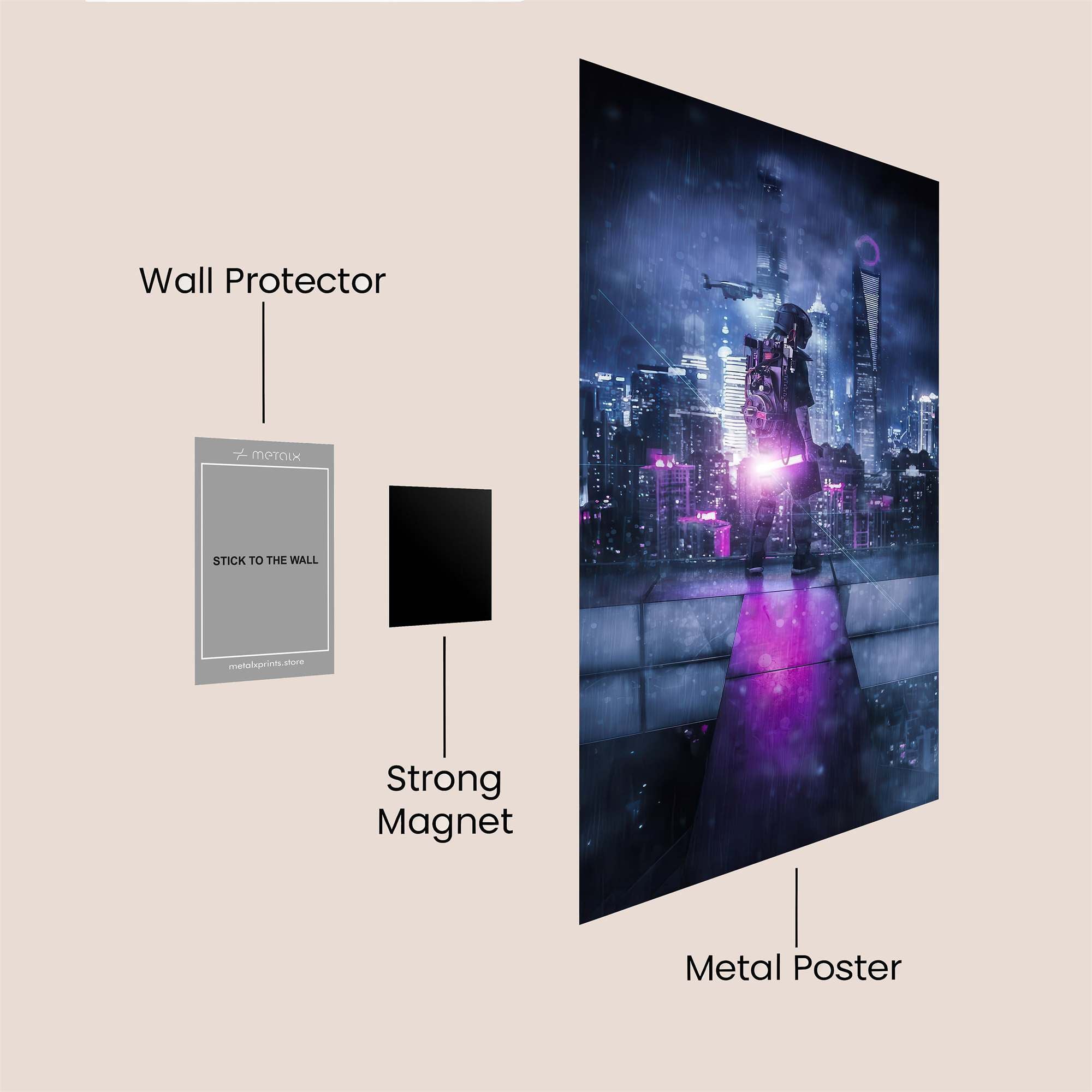 Cyberpunk Odyssey Safe Wall Magnetic / M