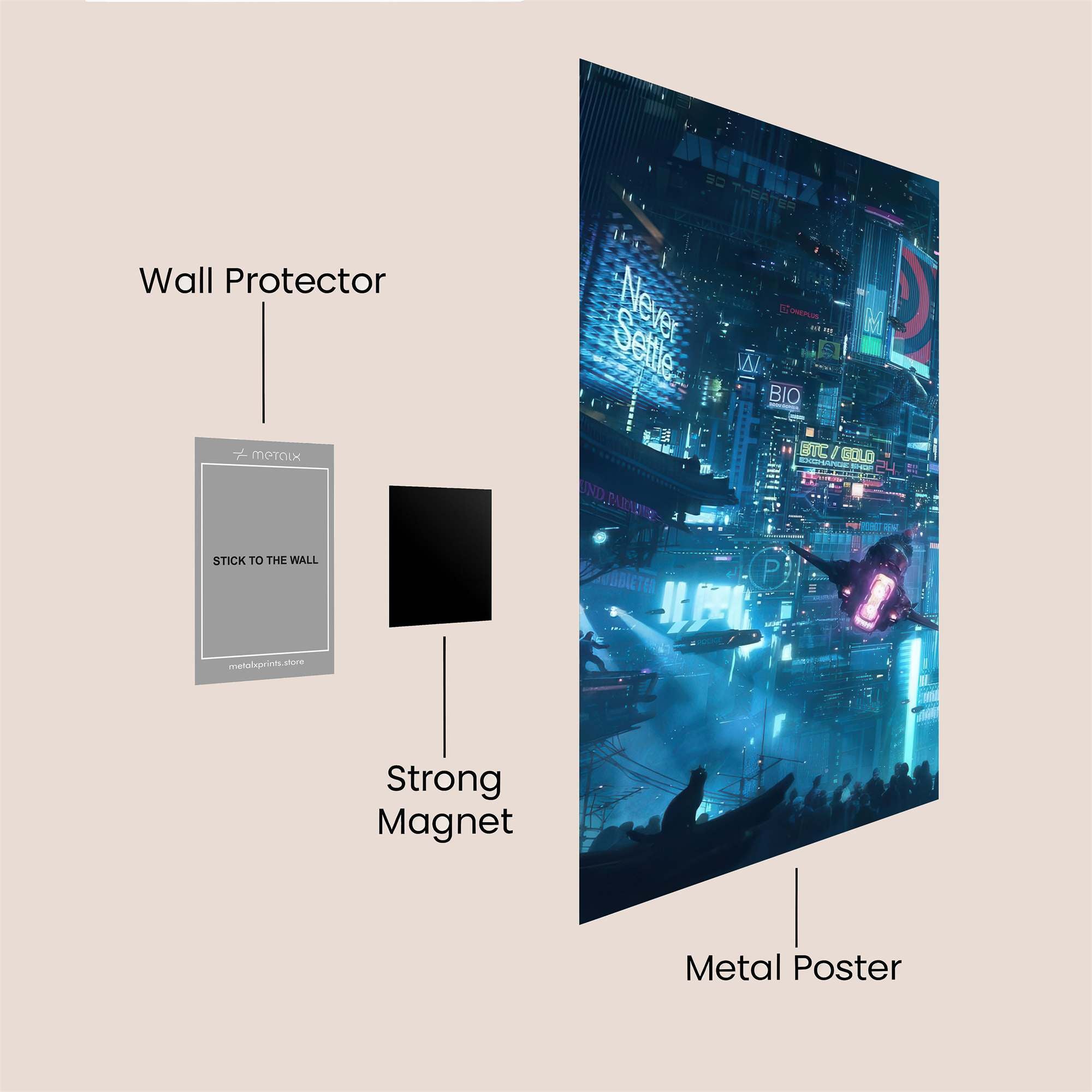 Cyber Serenity Safe Wall Magnetic / M