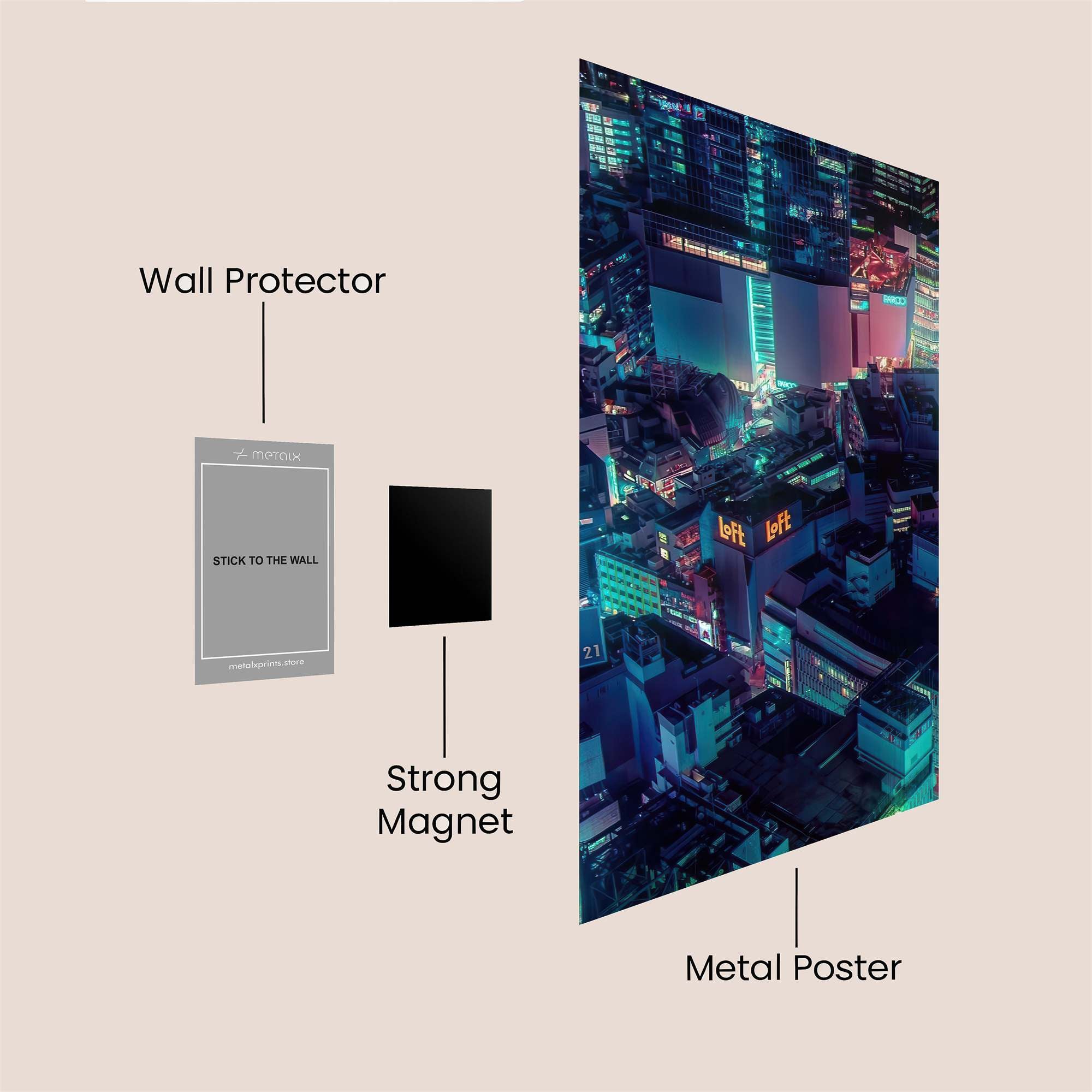 Neon Symphony Safe Wall Magnetic / M