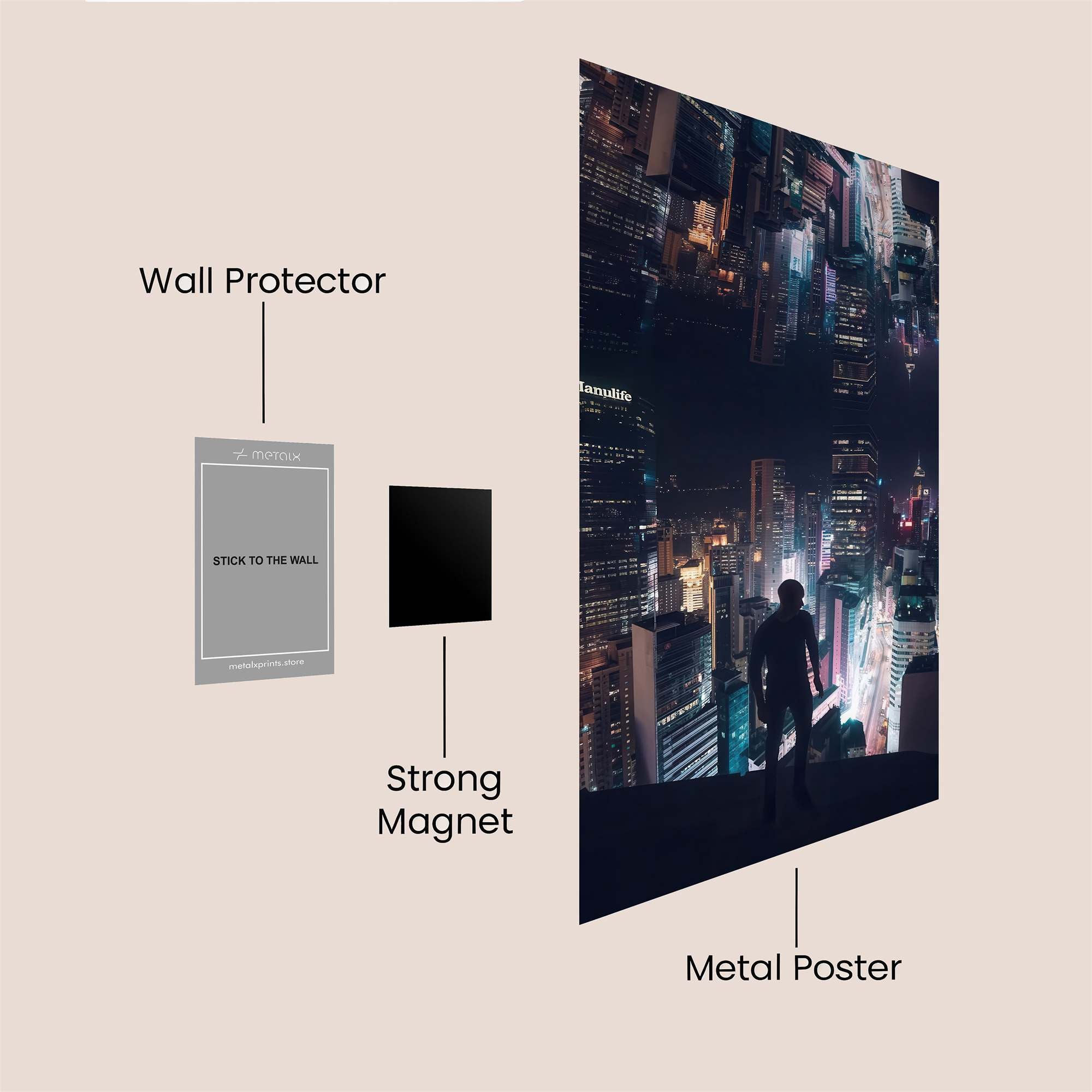 Cityscape Dream Safe Wall Magnetic / M