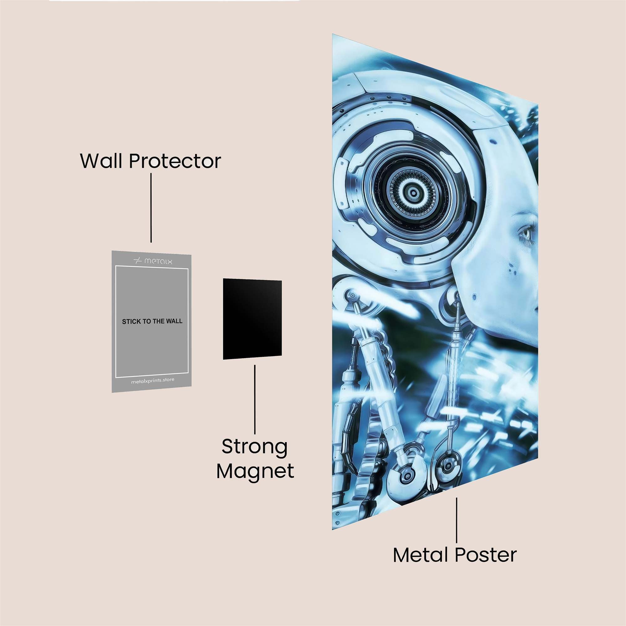 Cybernetic Tranquility Safe Wall Magnetic / M