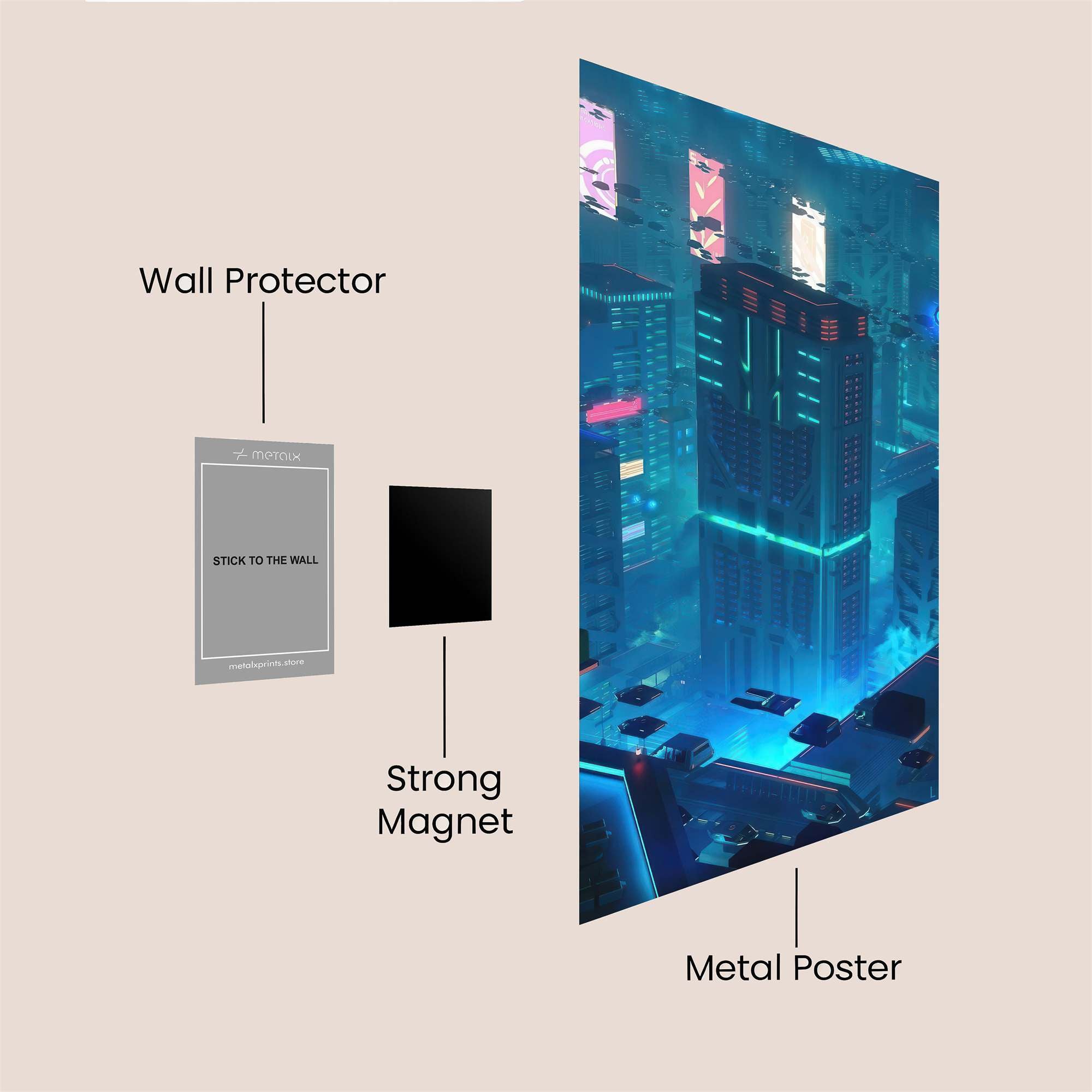 Neon Reverie Safe Wall Magnetic / M