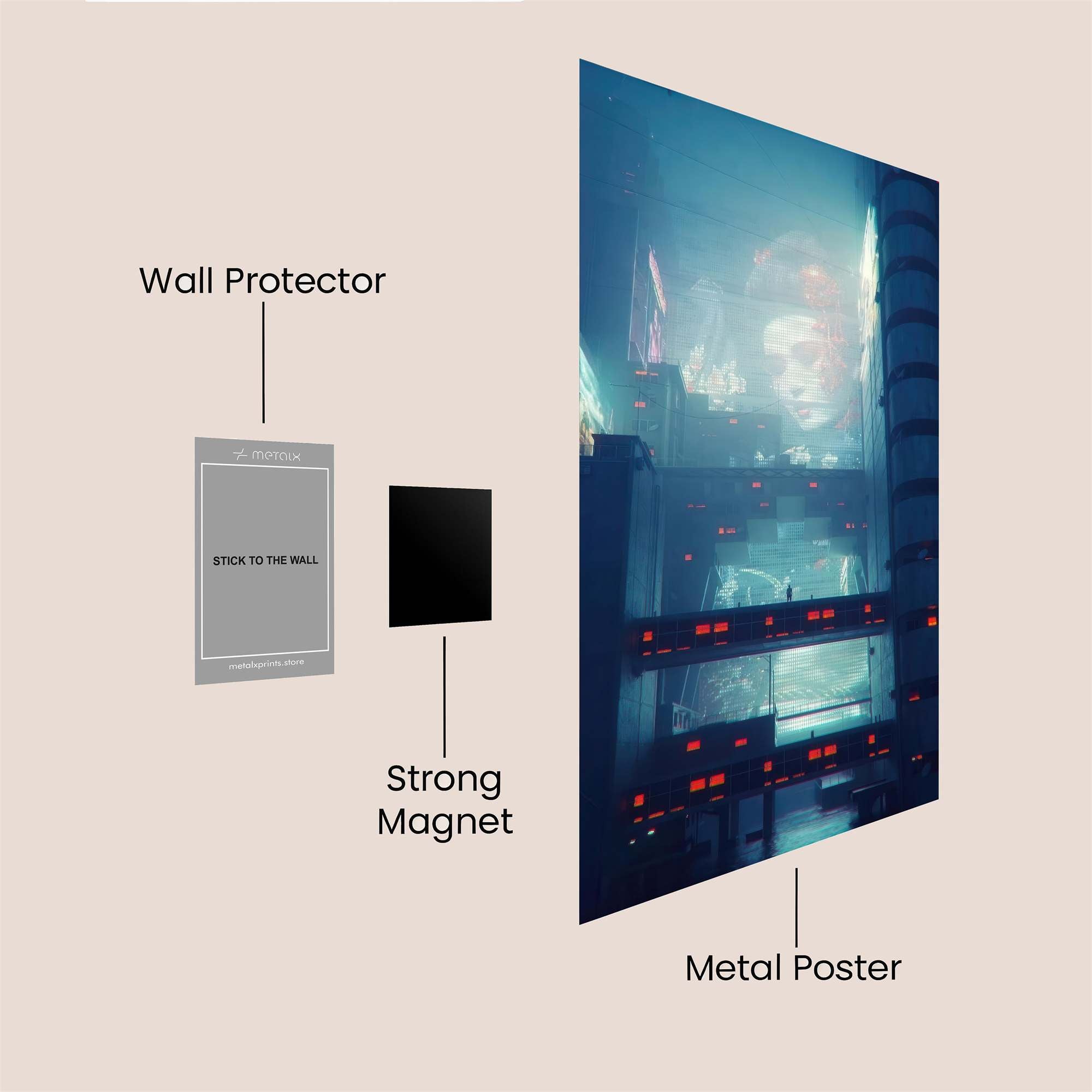 Neon Reverie Safe Wall Magnetic / M