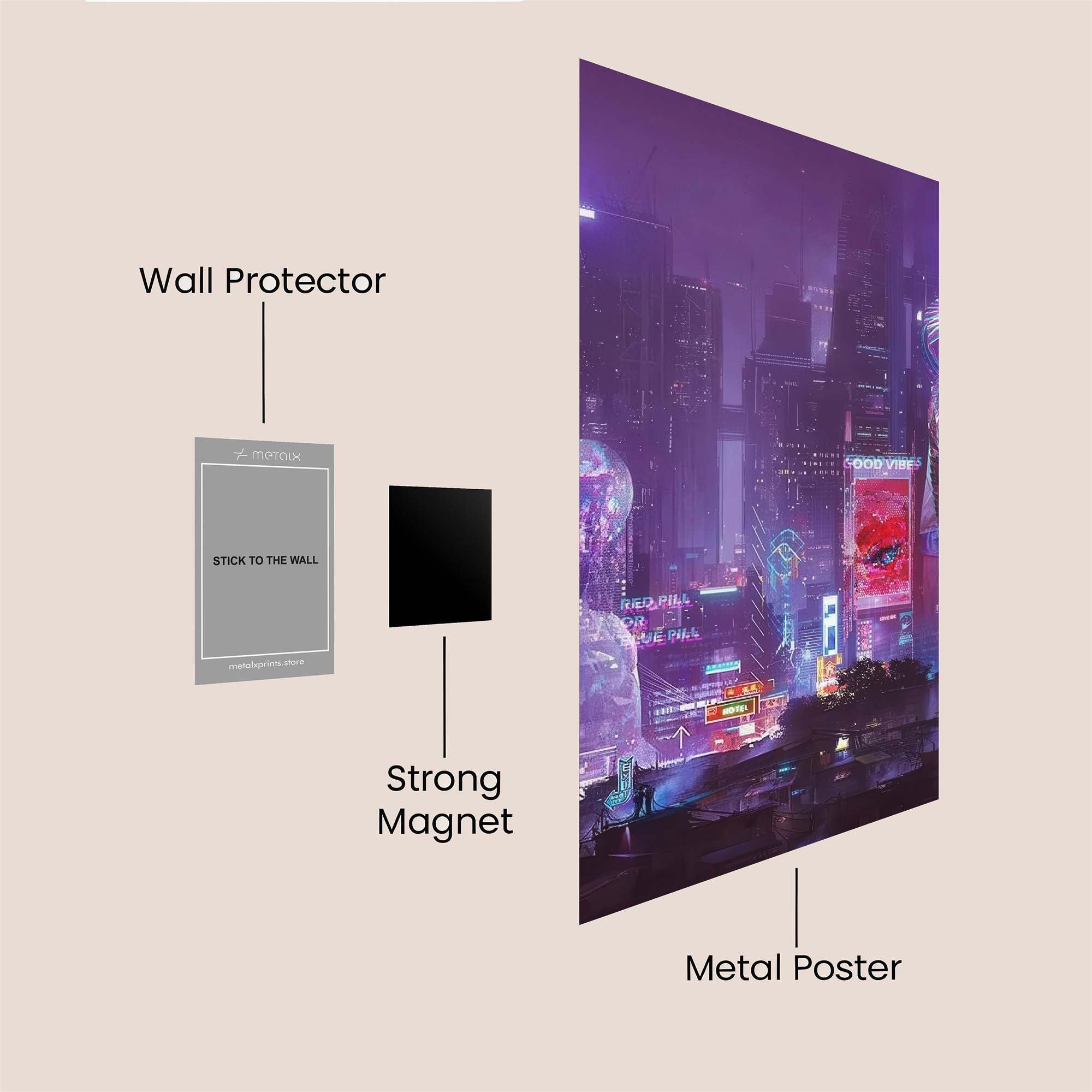 Futuristic Reverie Safe Wall Magnetic / M