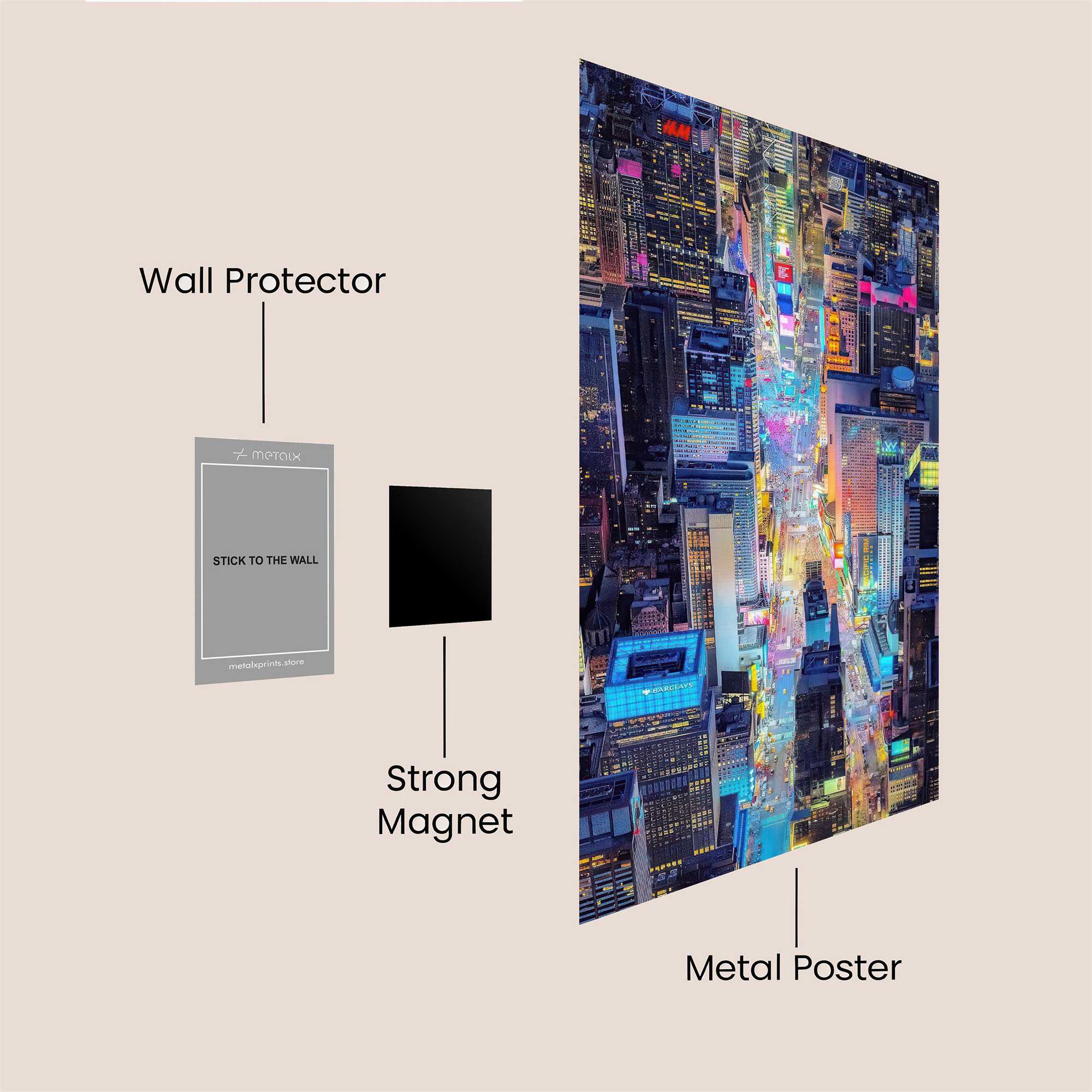 TimesSquare Safe Wall Magnetic / M