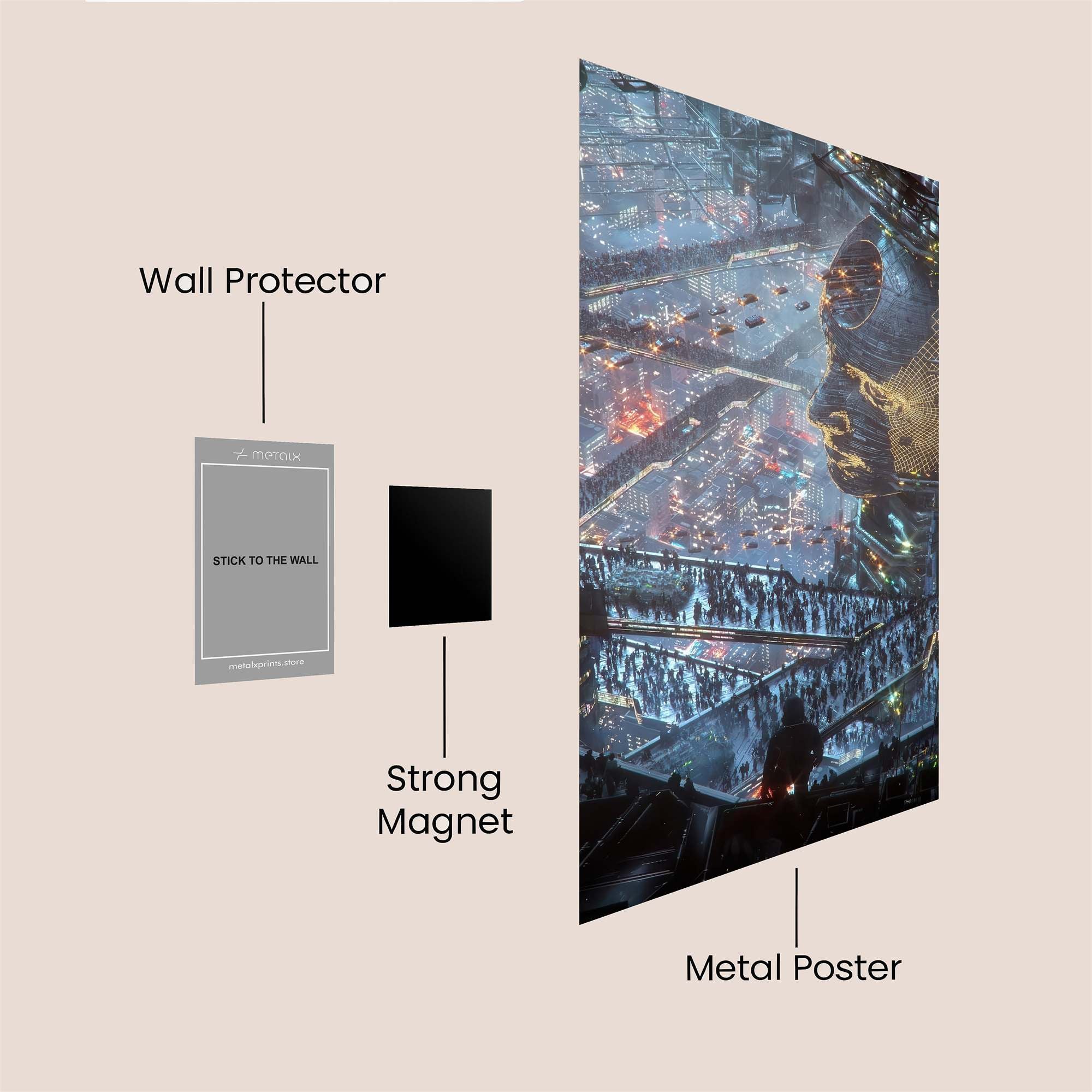 Cyber Metropolis Safe Wall Magnetic / M