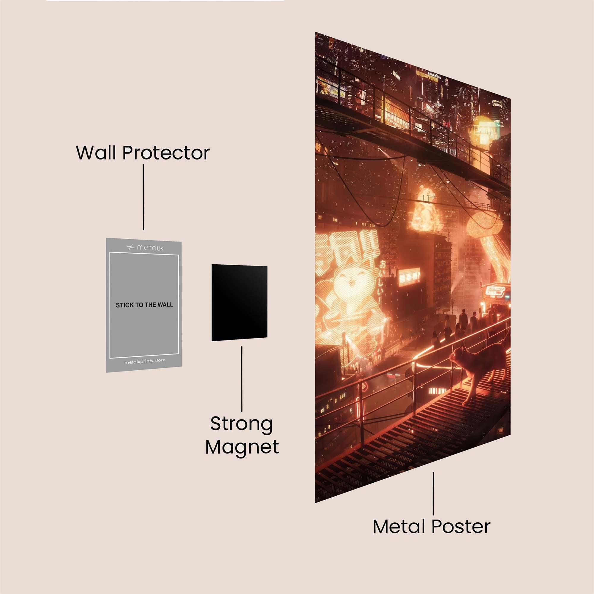 Neon Serenade Safe Wall Magnetic / M