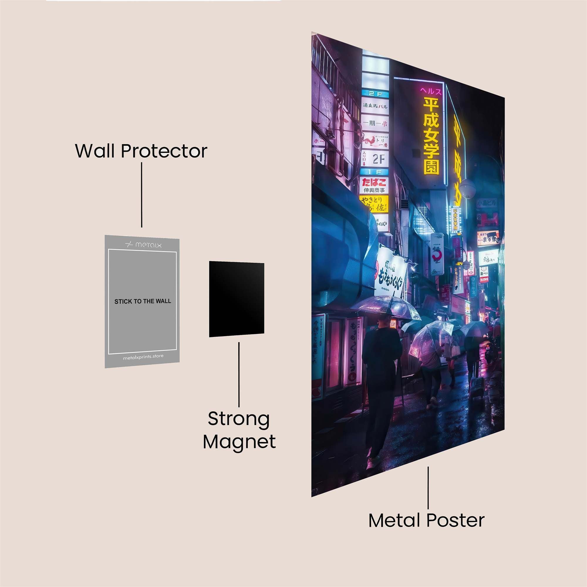 Neon Serenity Safe Wall Magnetic / M