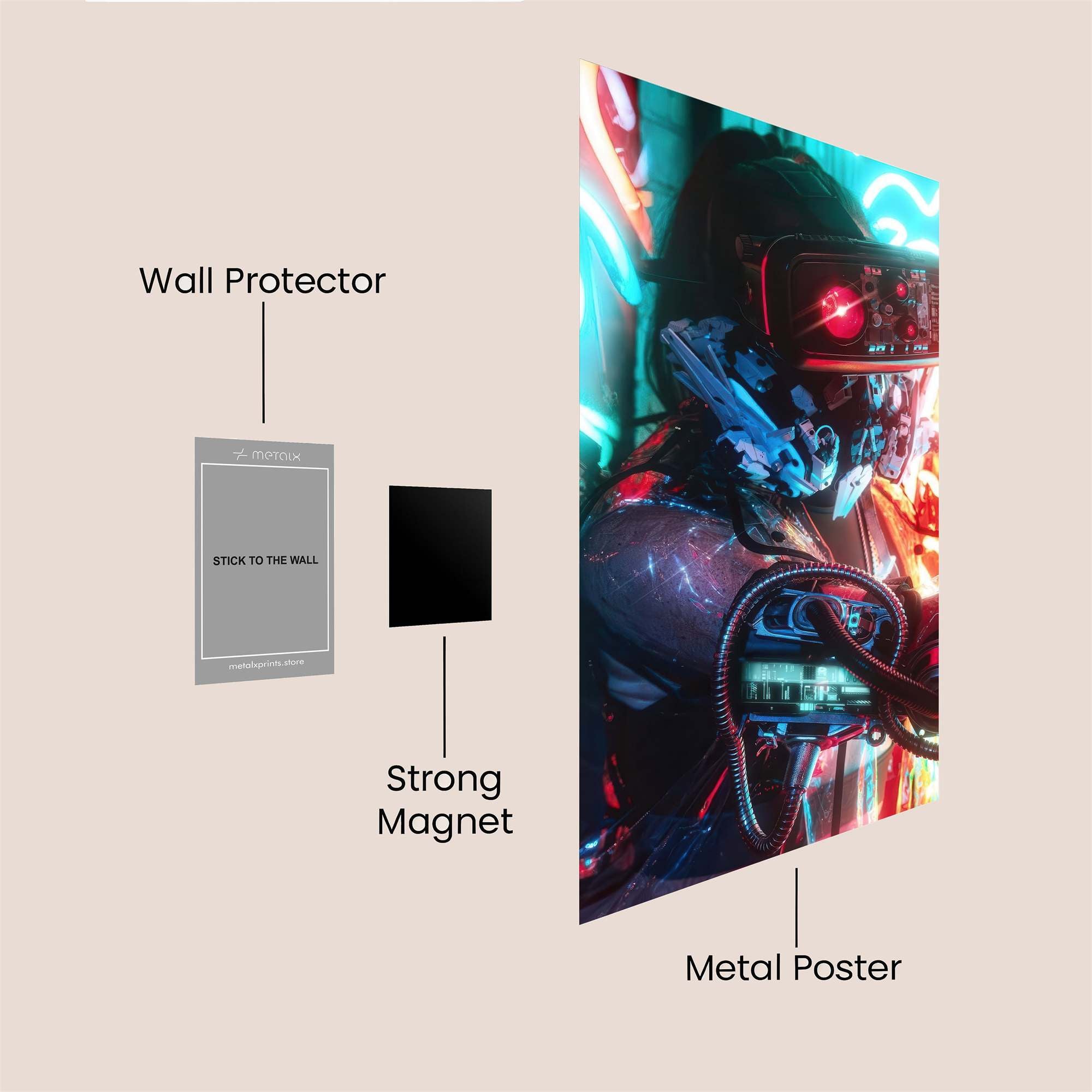 Neon Cyberdream Safe Wall Magnetic / M