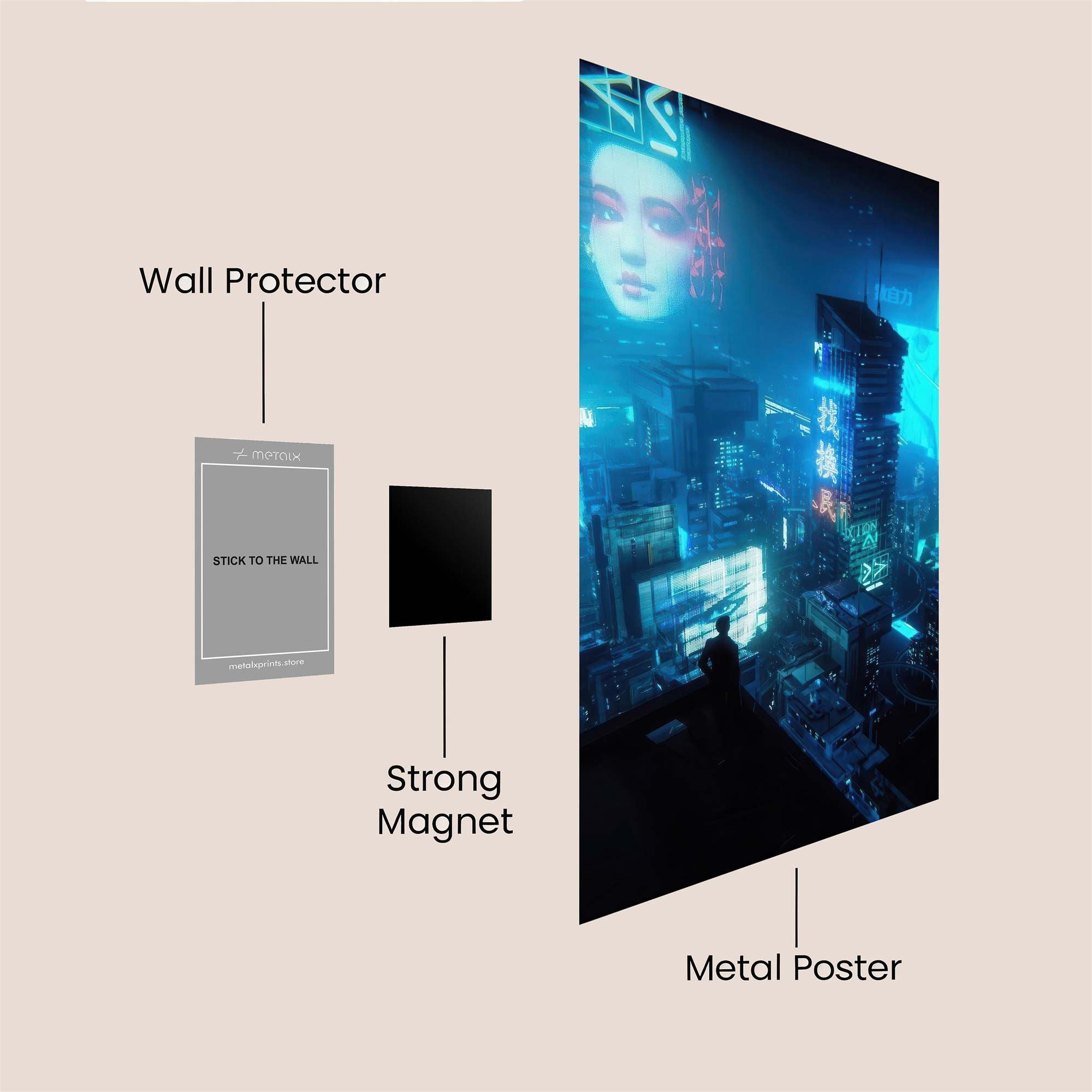 Neon Reverie Safe Wall Magnetic / M
