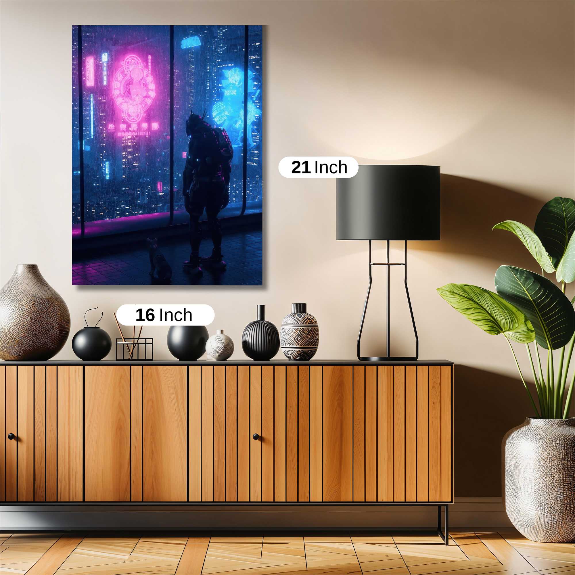 Neon Reflections Safe Wall Magnetic / M