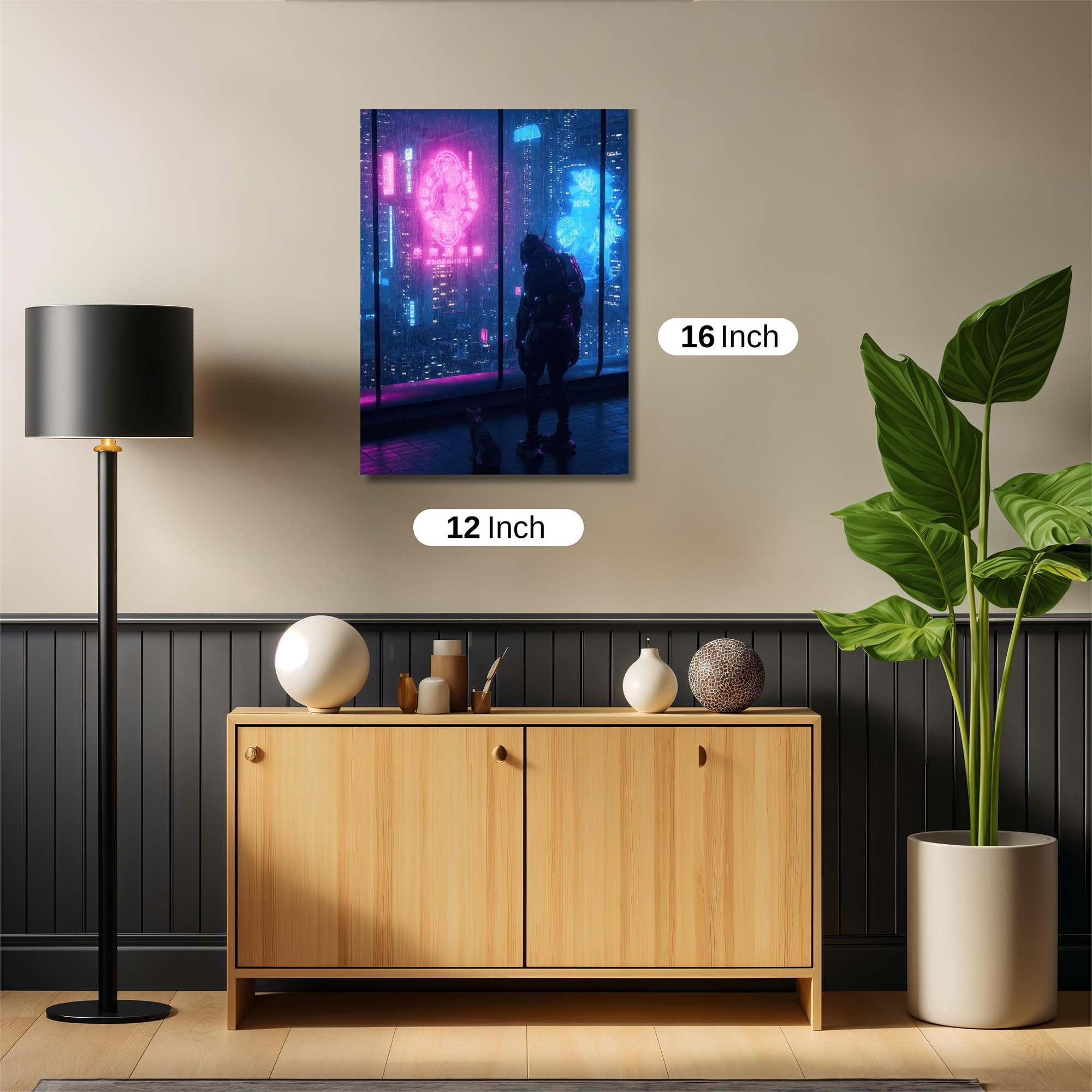 Neon Reflections Safe Wall Magnetic / M