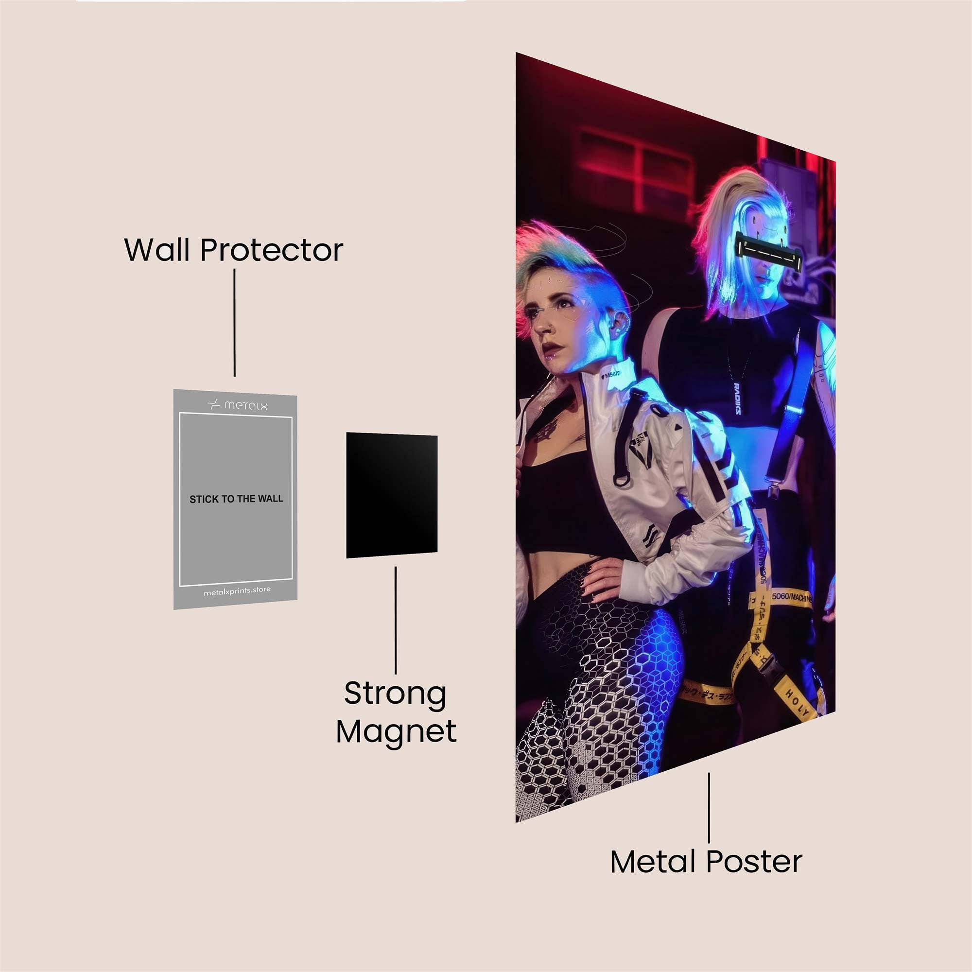 Neon Revelry Safe Wall Magnetic / M