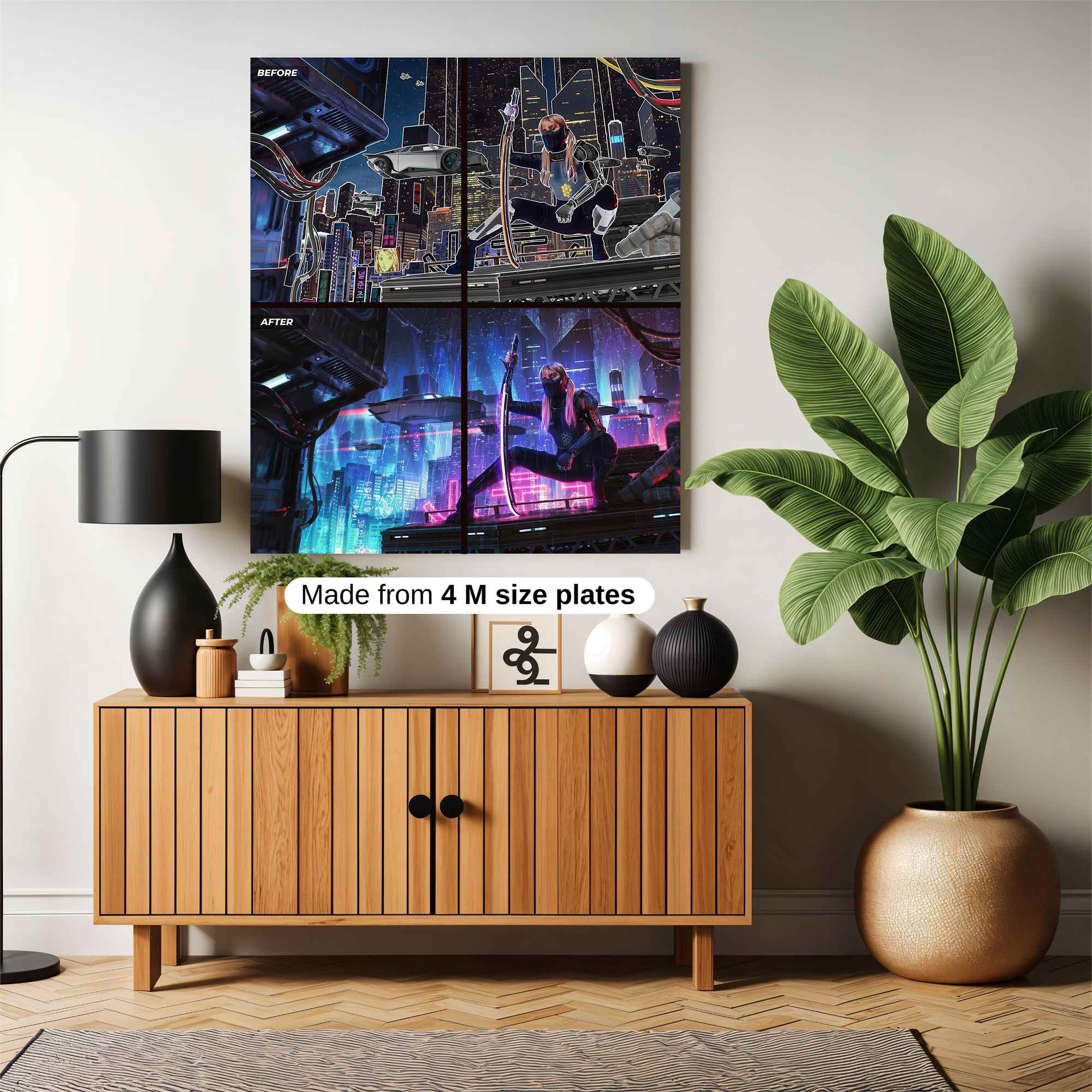 Cyberpunk Rebellion Safe Wall Magnetic / M