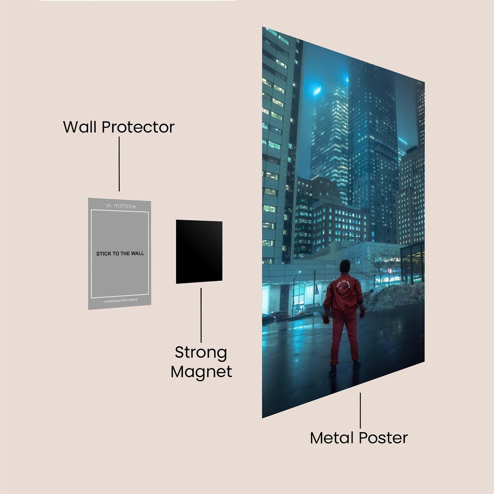 Neon Solitude Safe Wall Magnetic / M