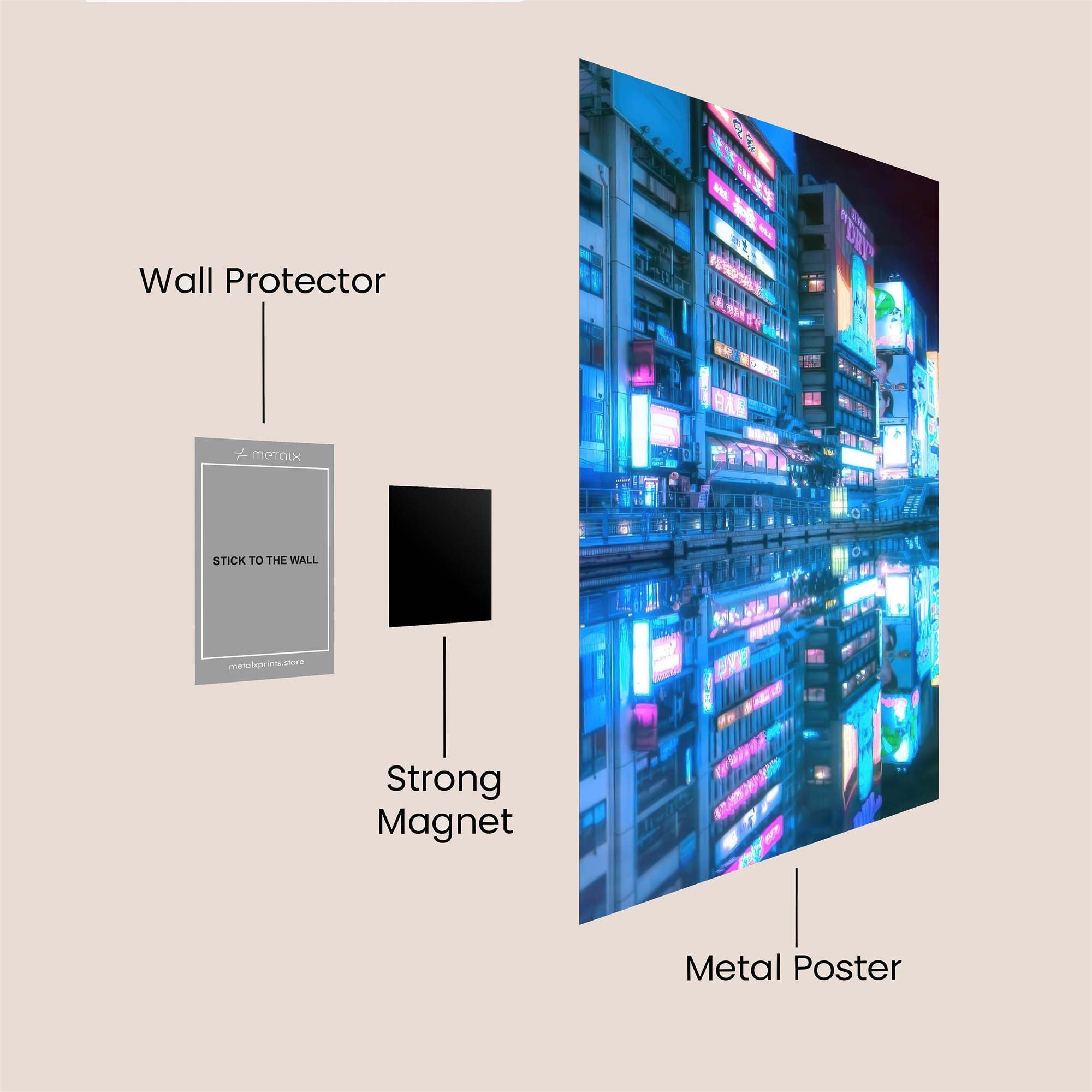 Neon Serenity Safe Wall Magnetic / M