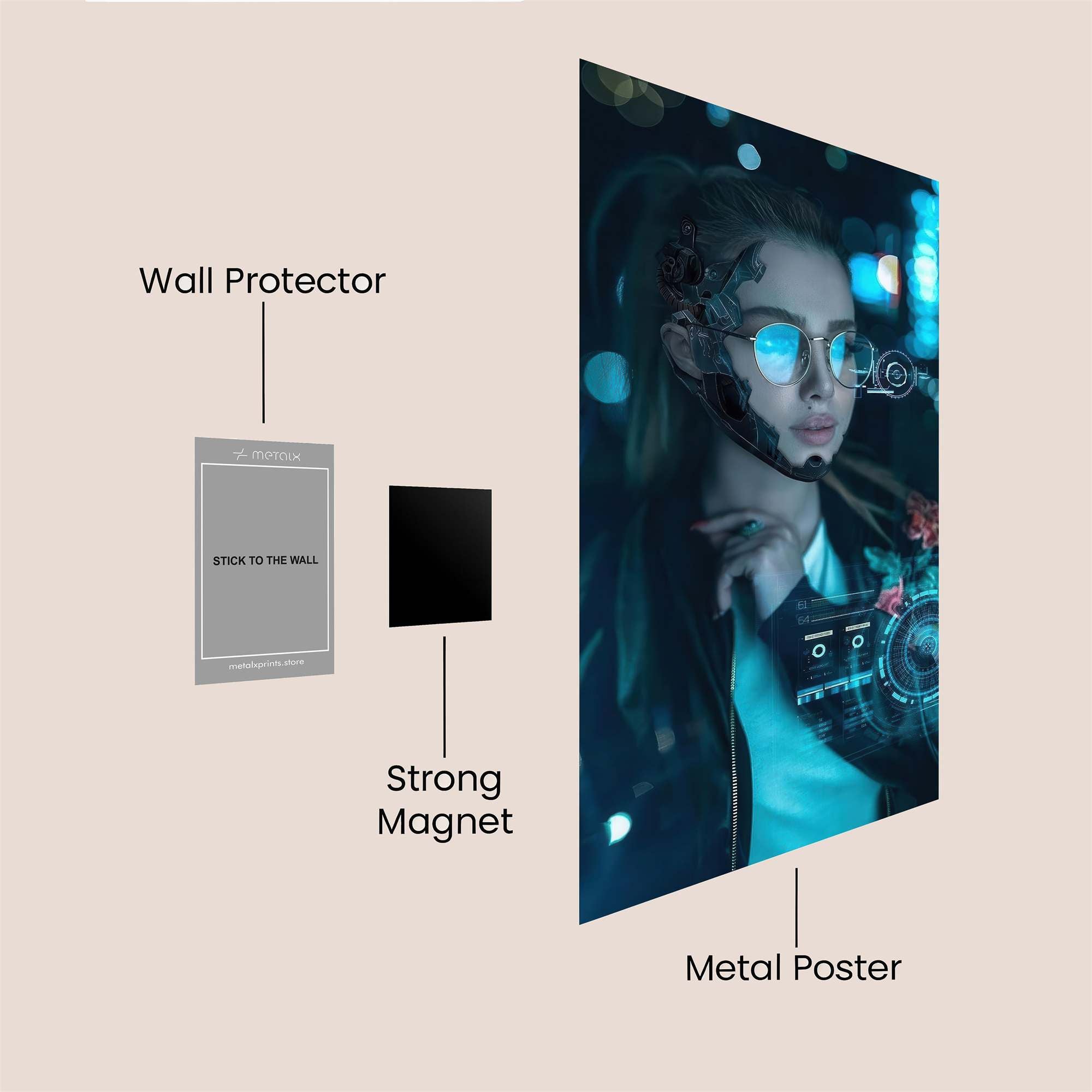Cyber Serenity Safe Wall Magnetic / M