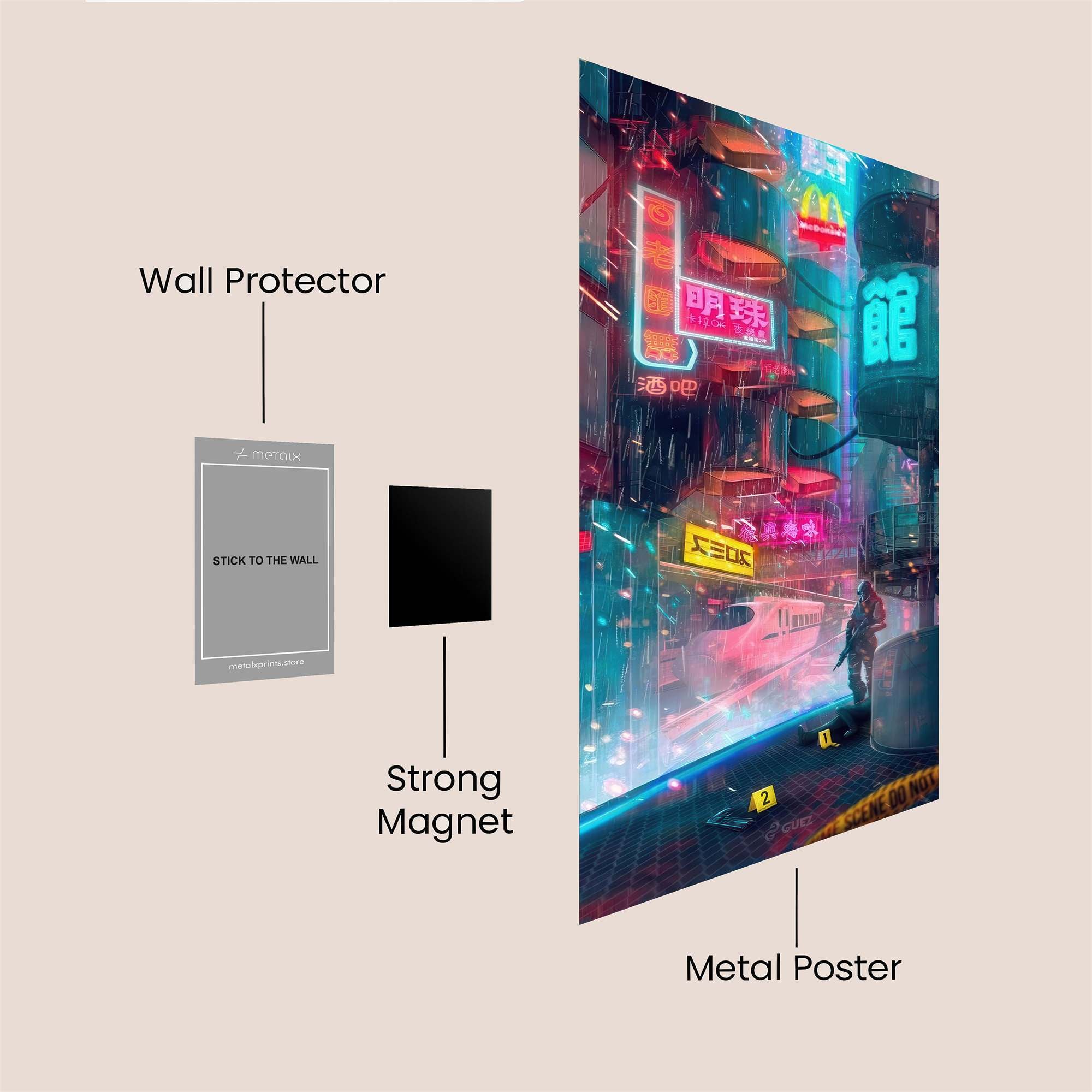 Neon Mystery Safe Wall Magnetic / M
