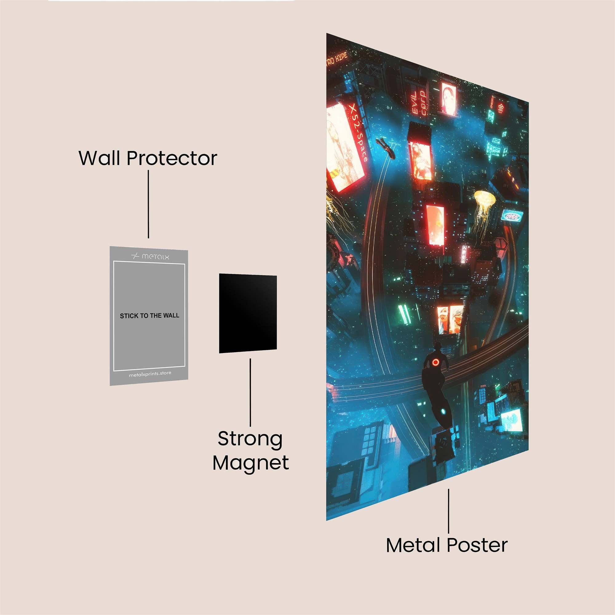 Neon Reverie Safe Wall Magnetic / M