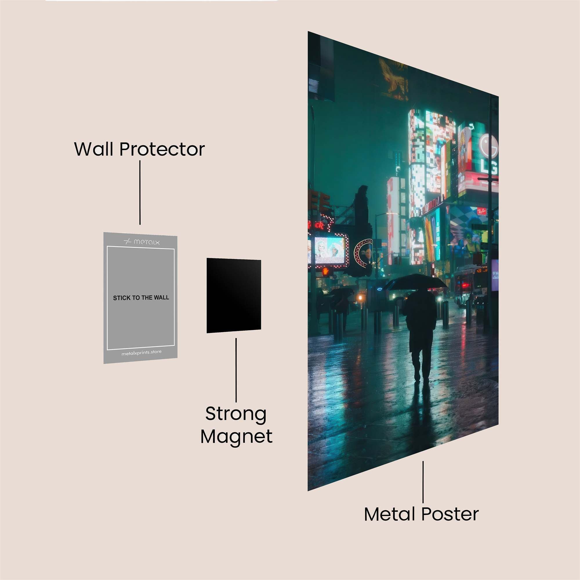 Neon Shadows Safe Wall Magnetic / M