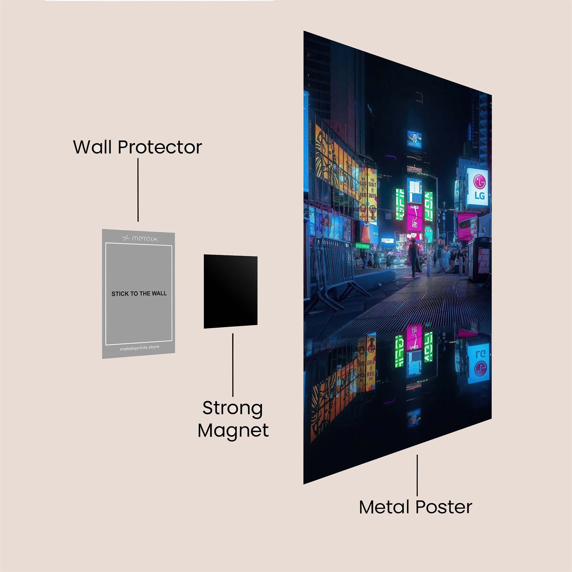 Neon Serenity Safe Wall Magnetic / M