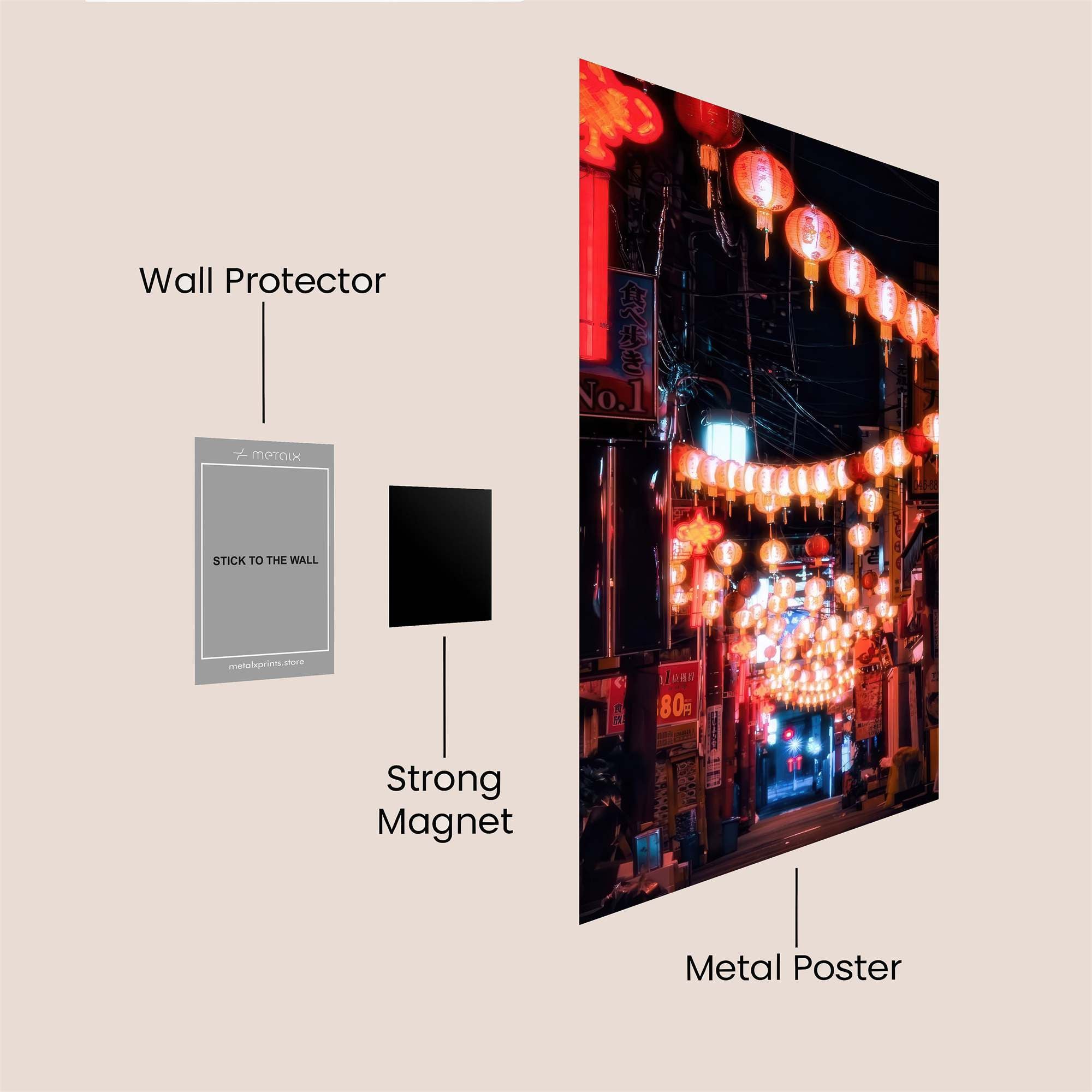 Lanterns Glow Safe Wall Magnetic / M