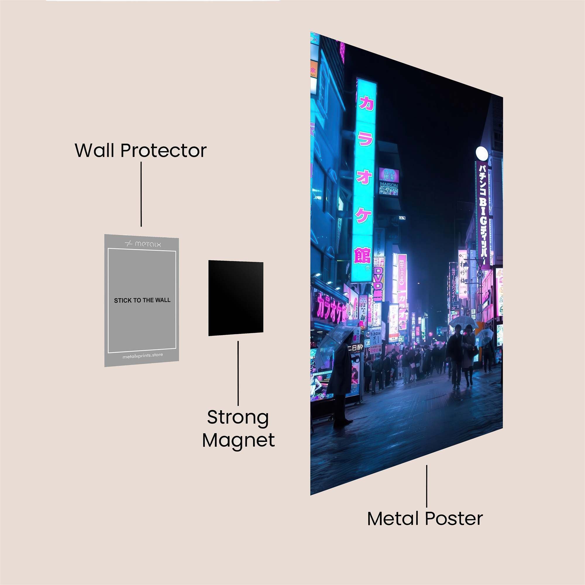 Neon Serenity Safe Wall Magnetic / M