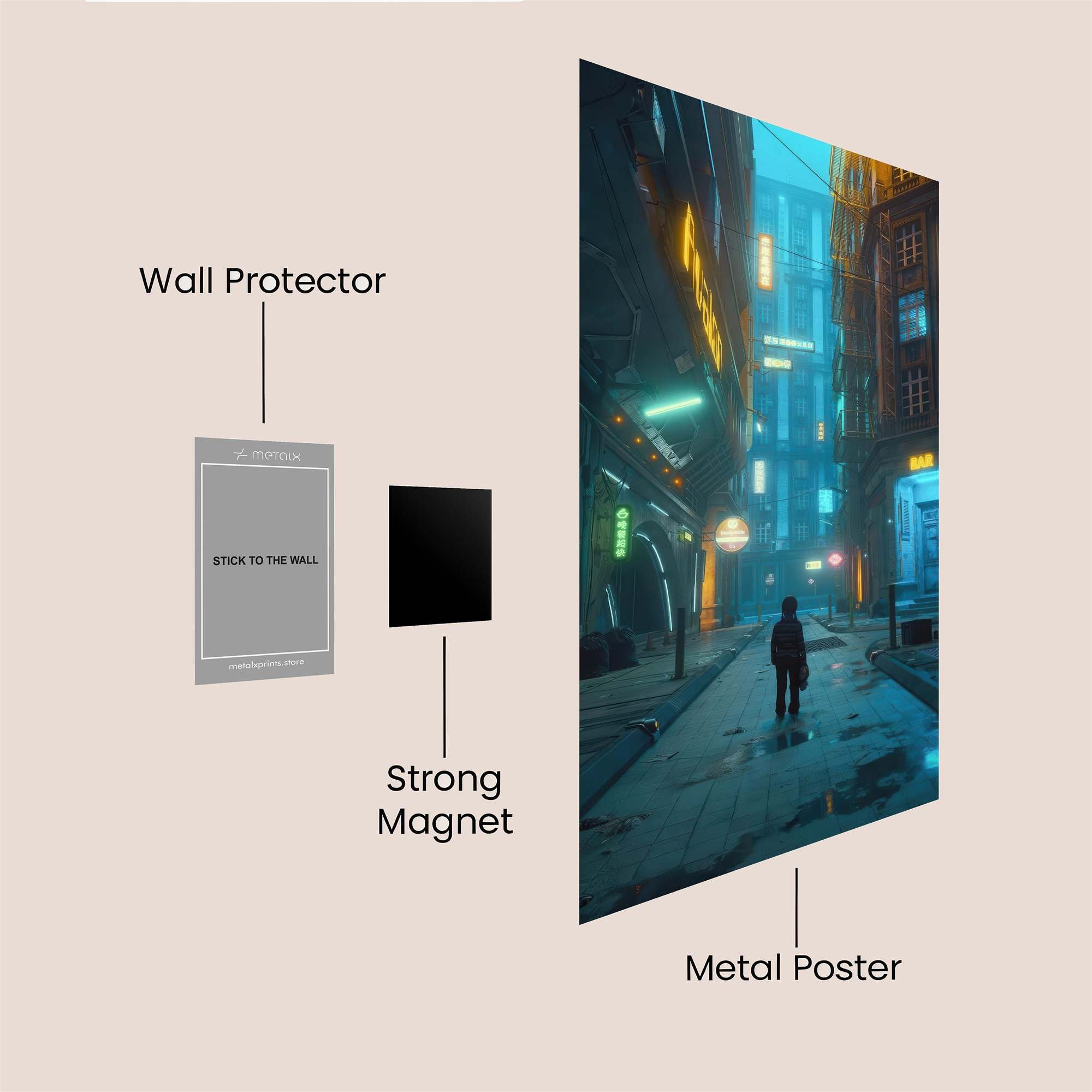 Neon Reverie Safe Wall Magnetic / M