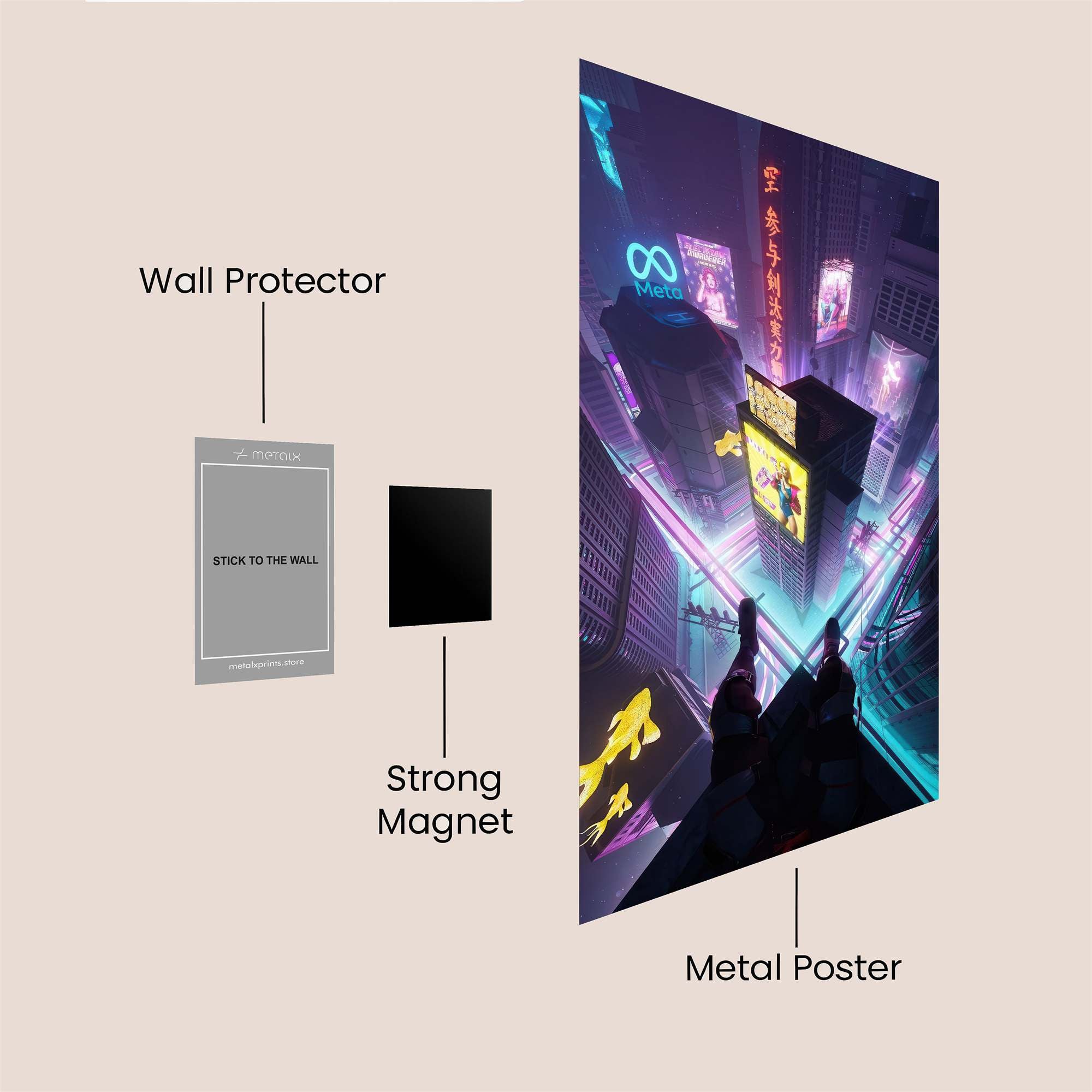 Neon Vortex Safe Wall Magnetic / M