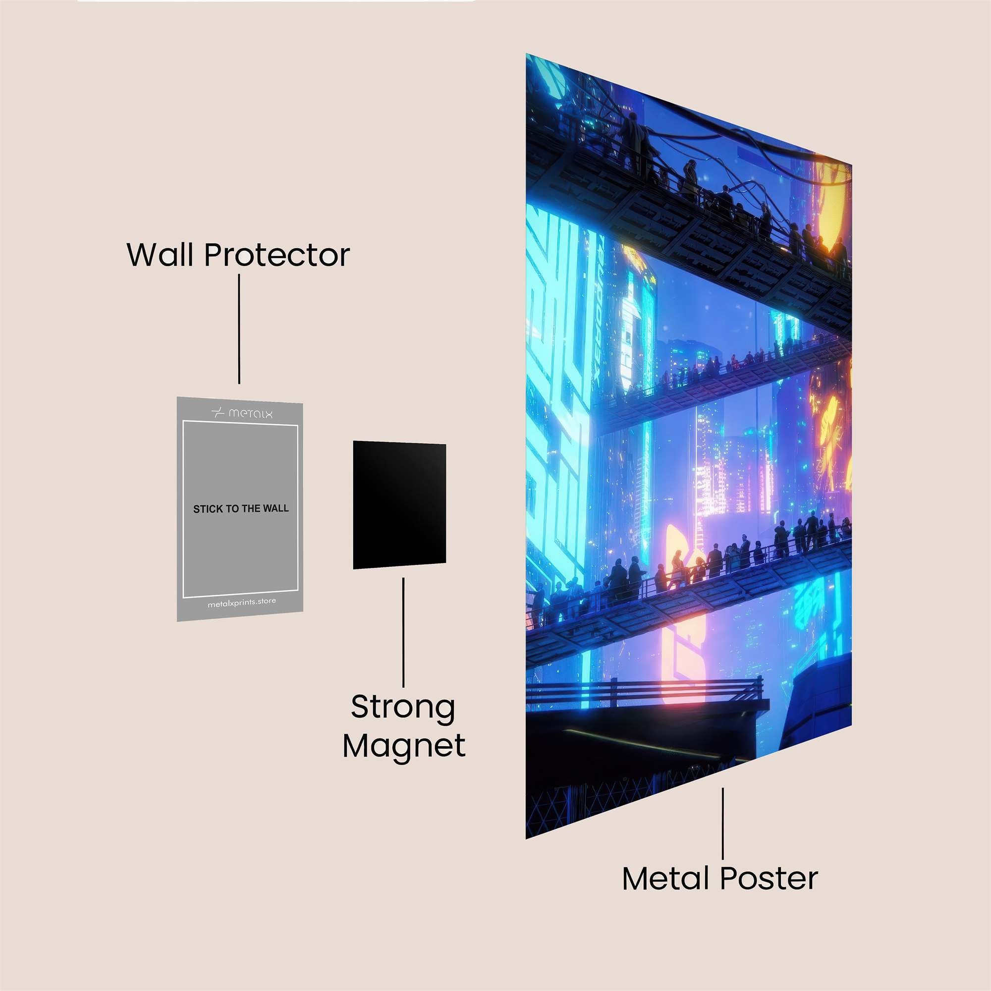 Neon Dreams Safe Wall Magnetic / M