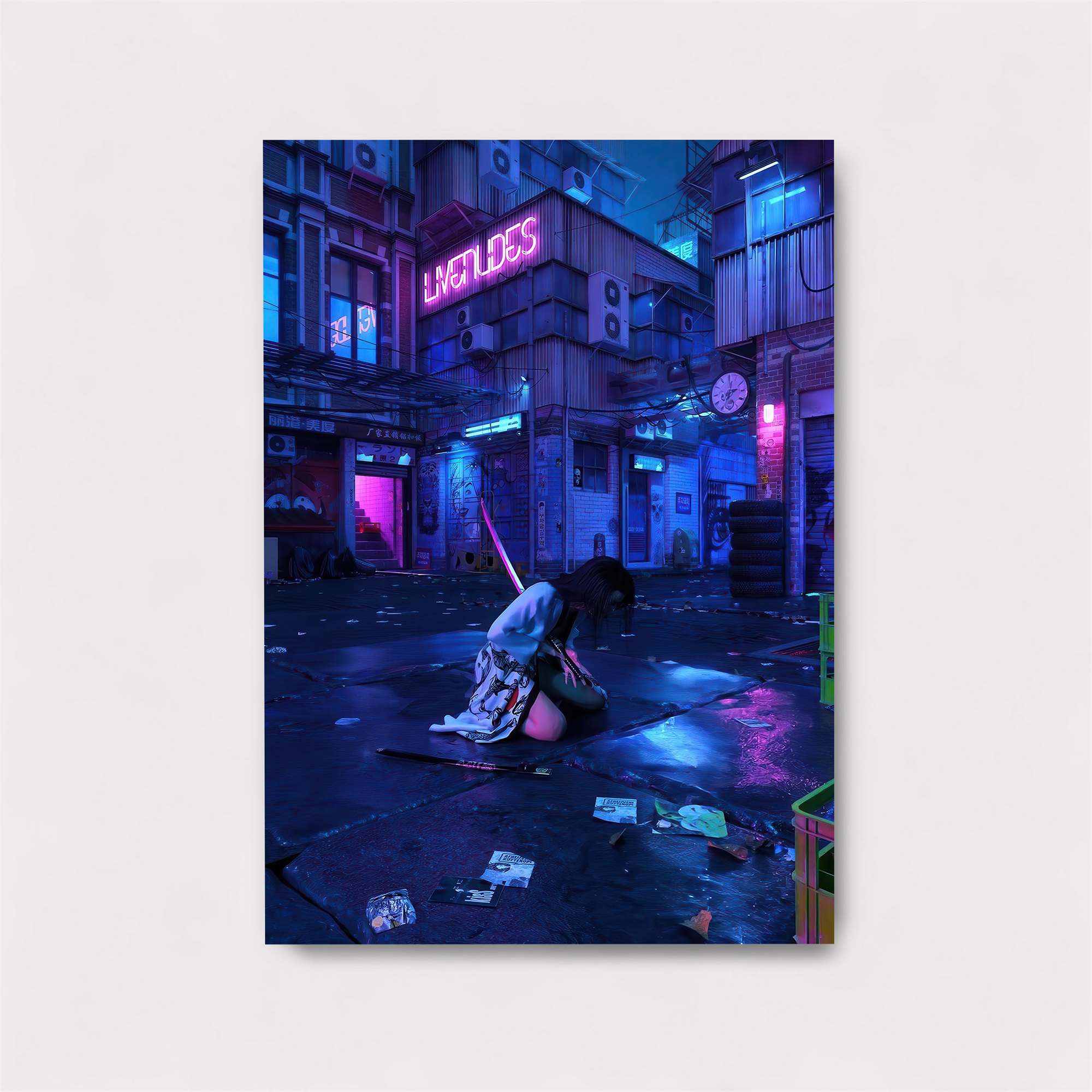 Neon Solitude Safe Wall Magnetic / M